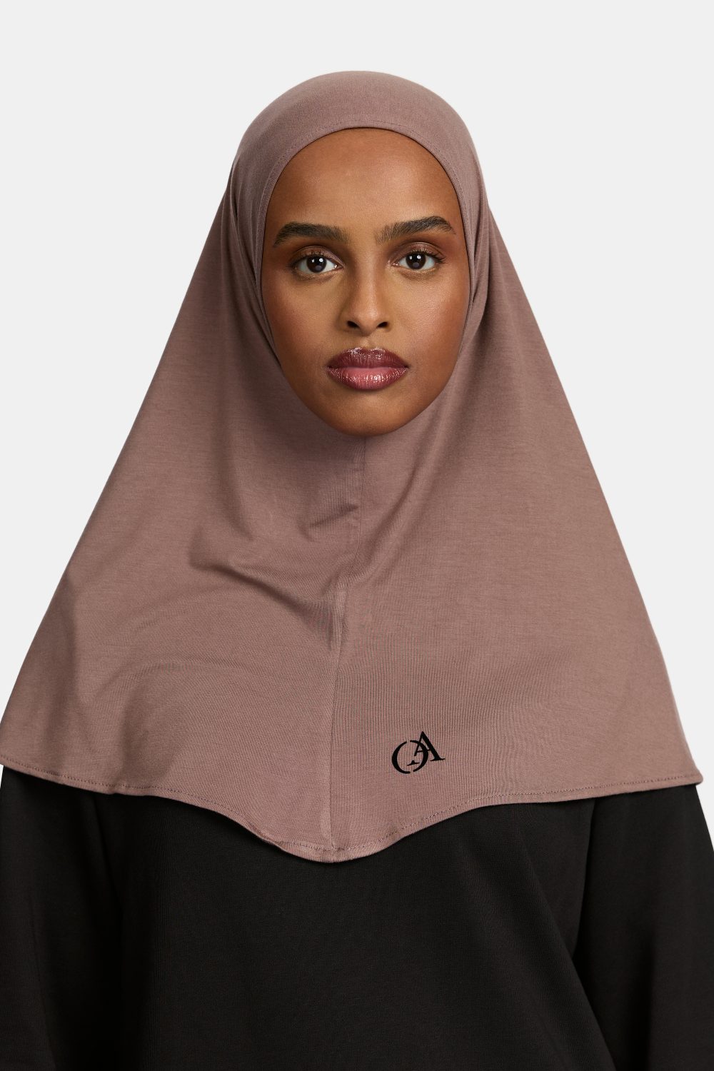 Bamboo jersey hijab Dark Taupe