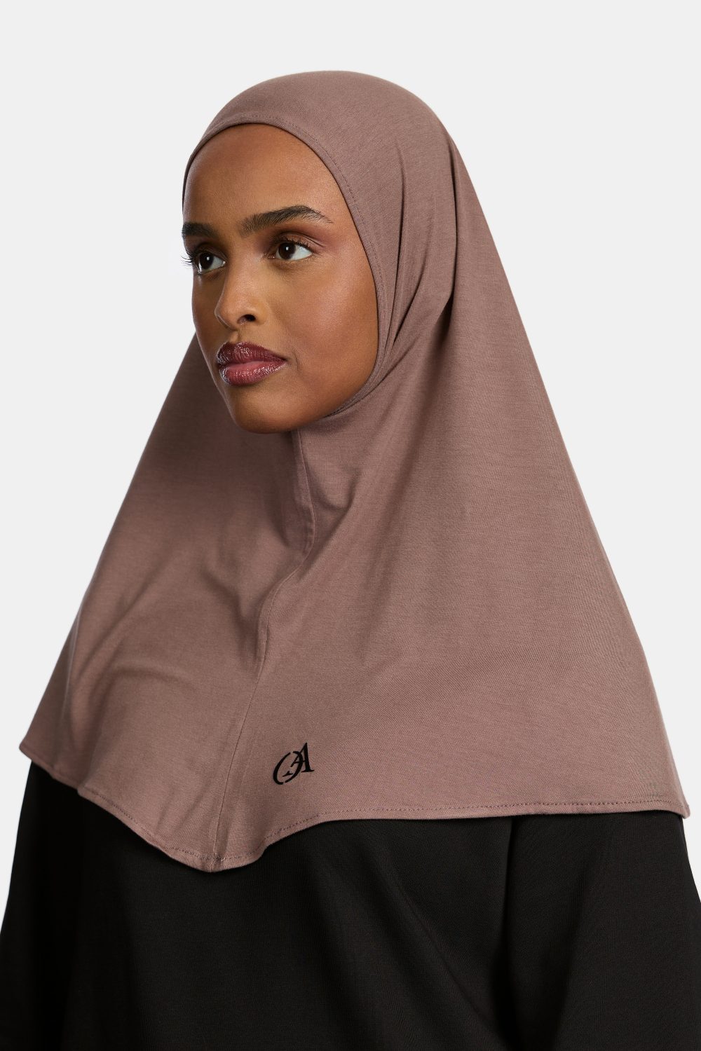 Bamboo jersey hijab Dark Taupe - Afbeelding 2