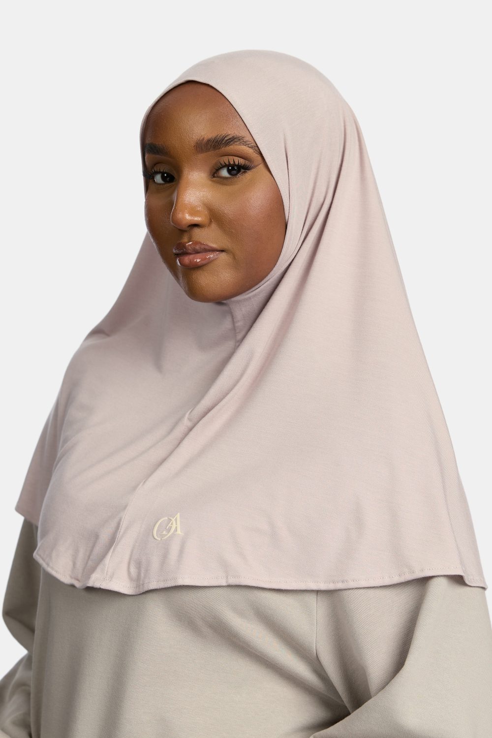 Bamboo jersey hijab Dusty Taupe - Afbeelding 2