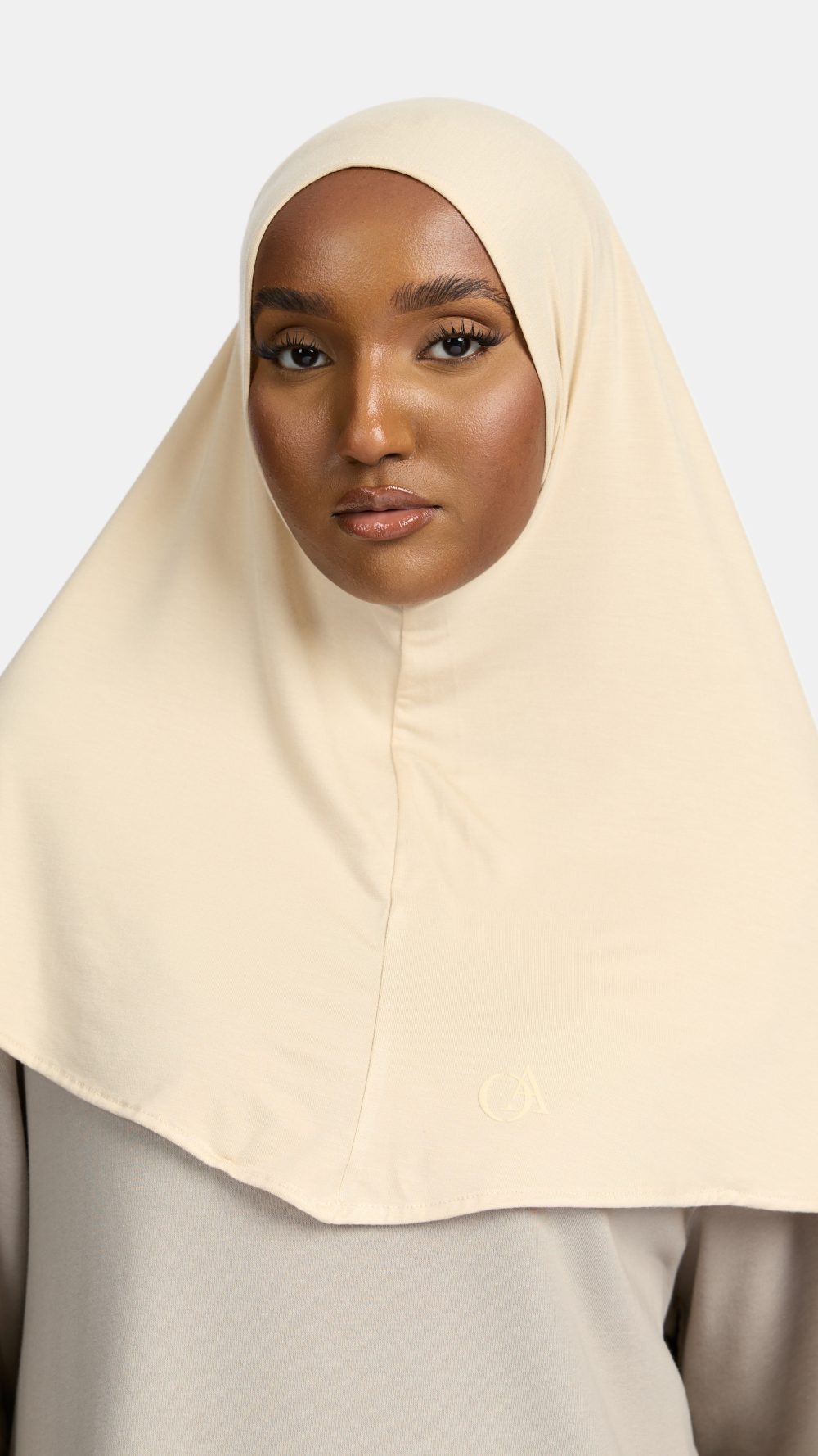 Bamboo jersey hijab Ecru