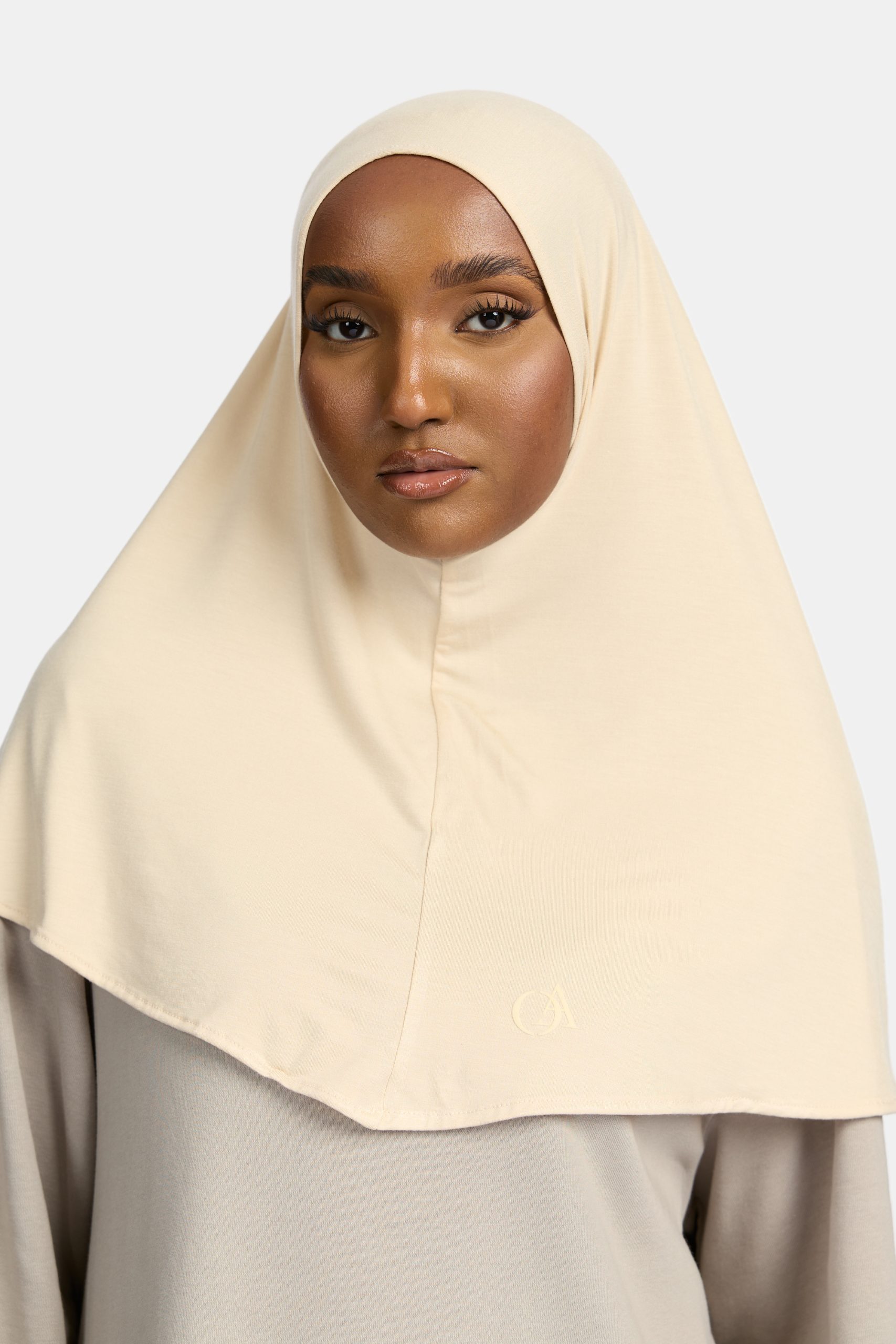 Bamboo jersey hijab Ecru