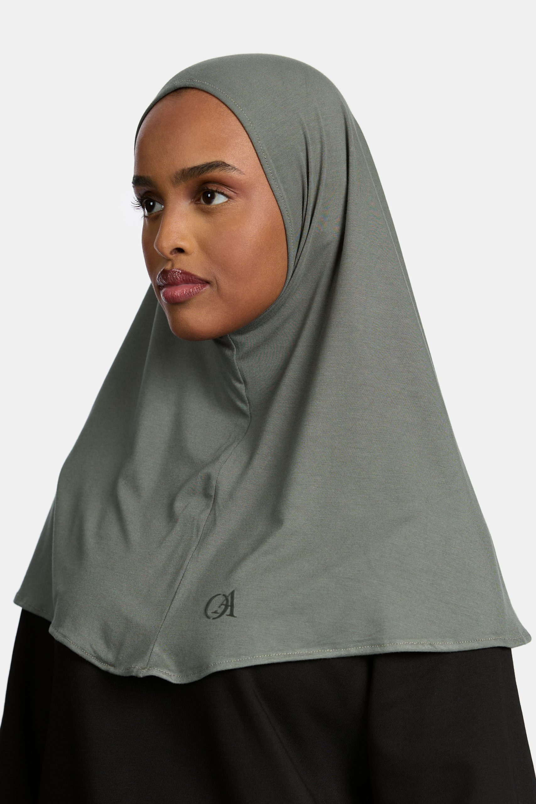 Bamboo jersey hijab Hunter Green - Afbeelding 2