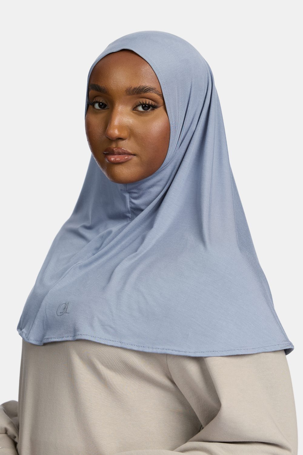 Bamboo jersey hijab Jeans Grey - Afbeelding 2