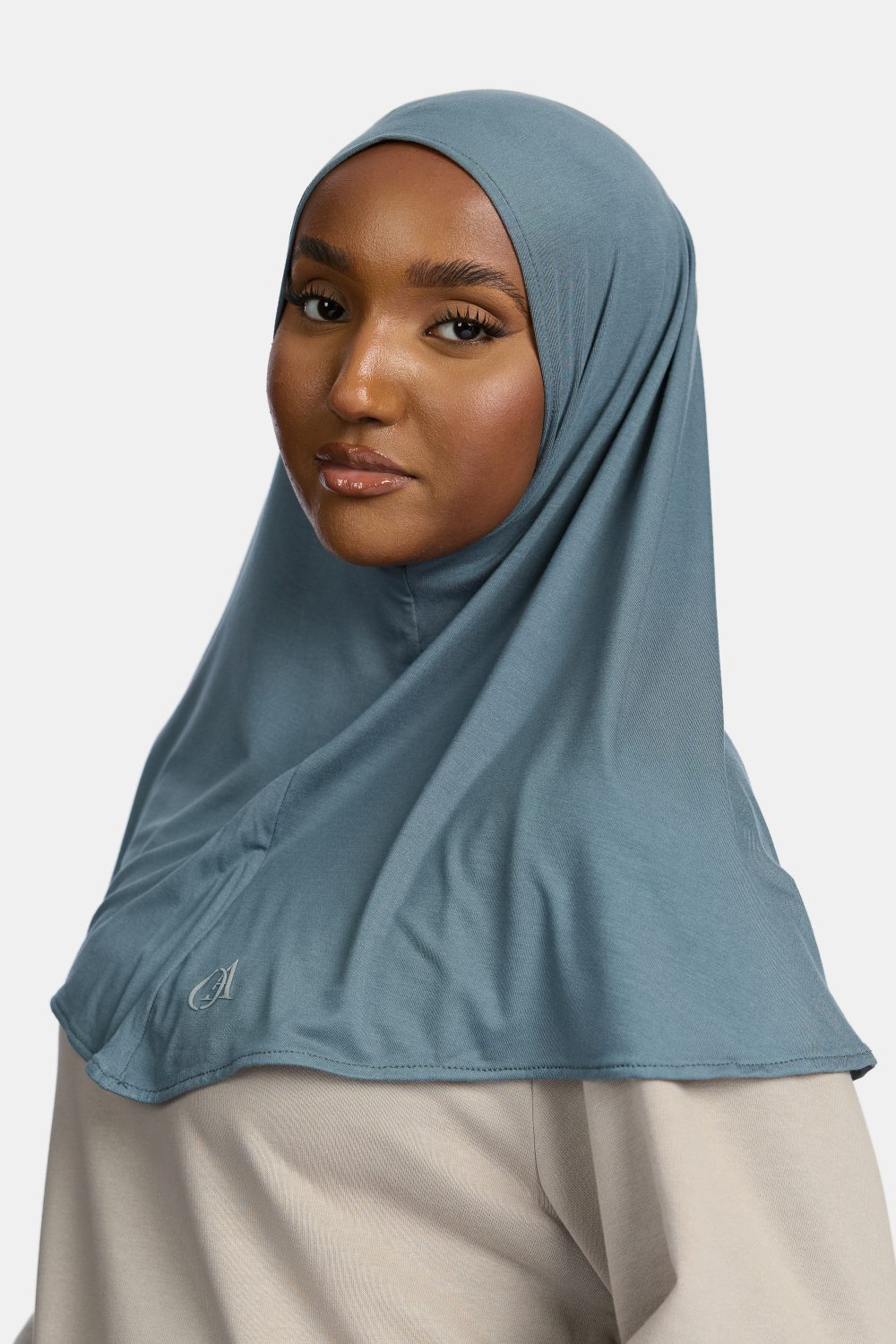 Bamboo jersey hijab Moss Green - Afbeelding 2