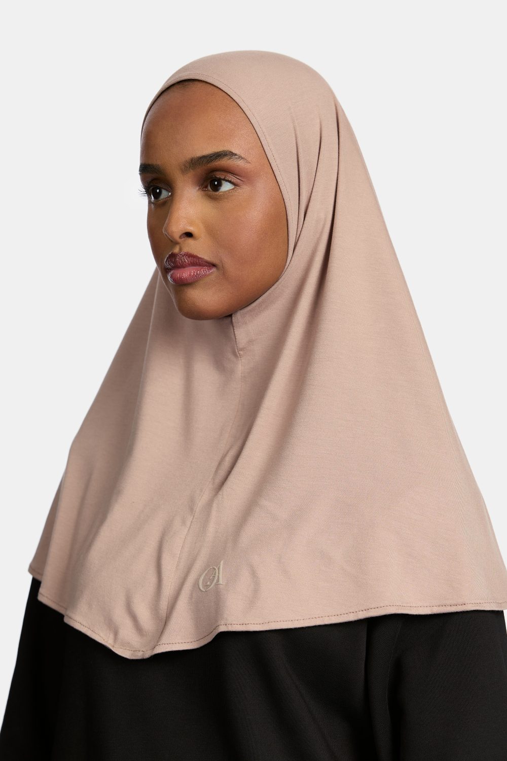 Bamboo jersey hijab Smokey Wood - Afbeelding 2