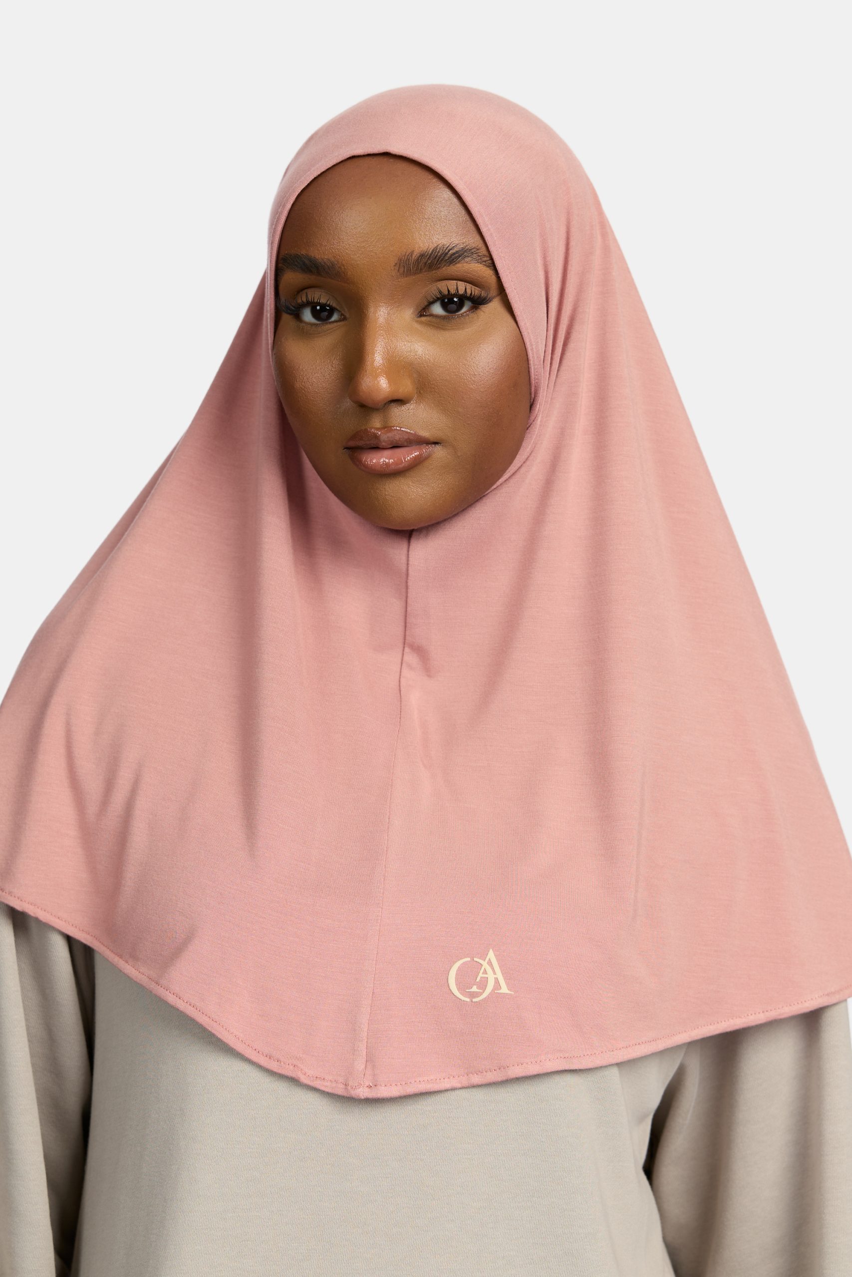 Bamboo jersey Hijab Soft Blush