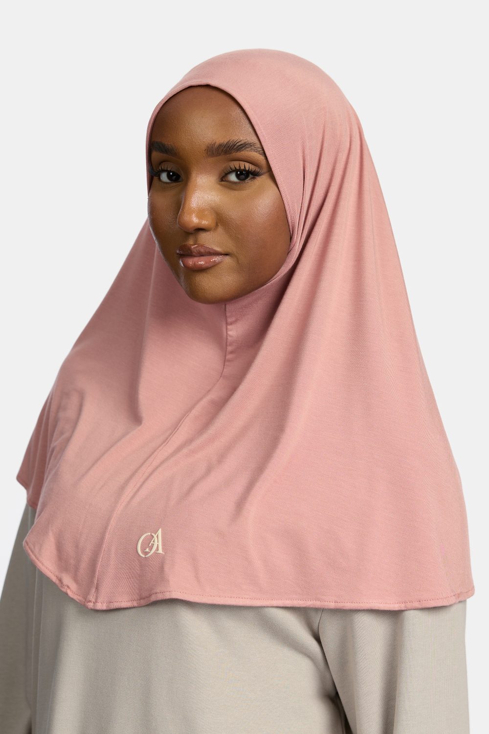 Bamboo jersey Hijab Soft Blush - Afbeelding 2