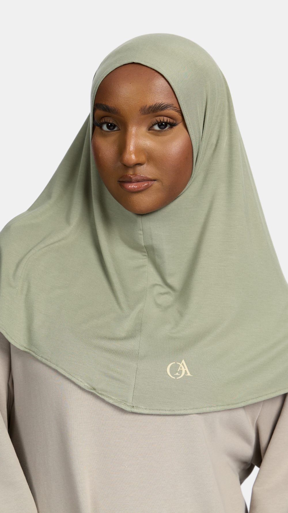 Bamboo jersey hijab Soft Sage