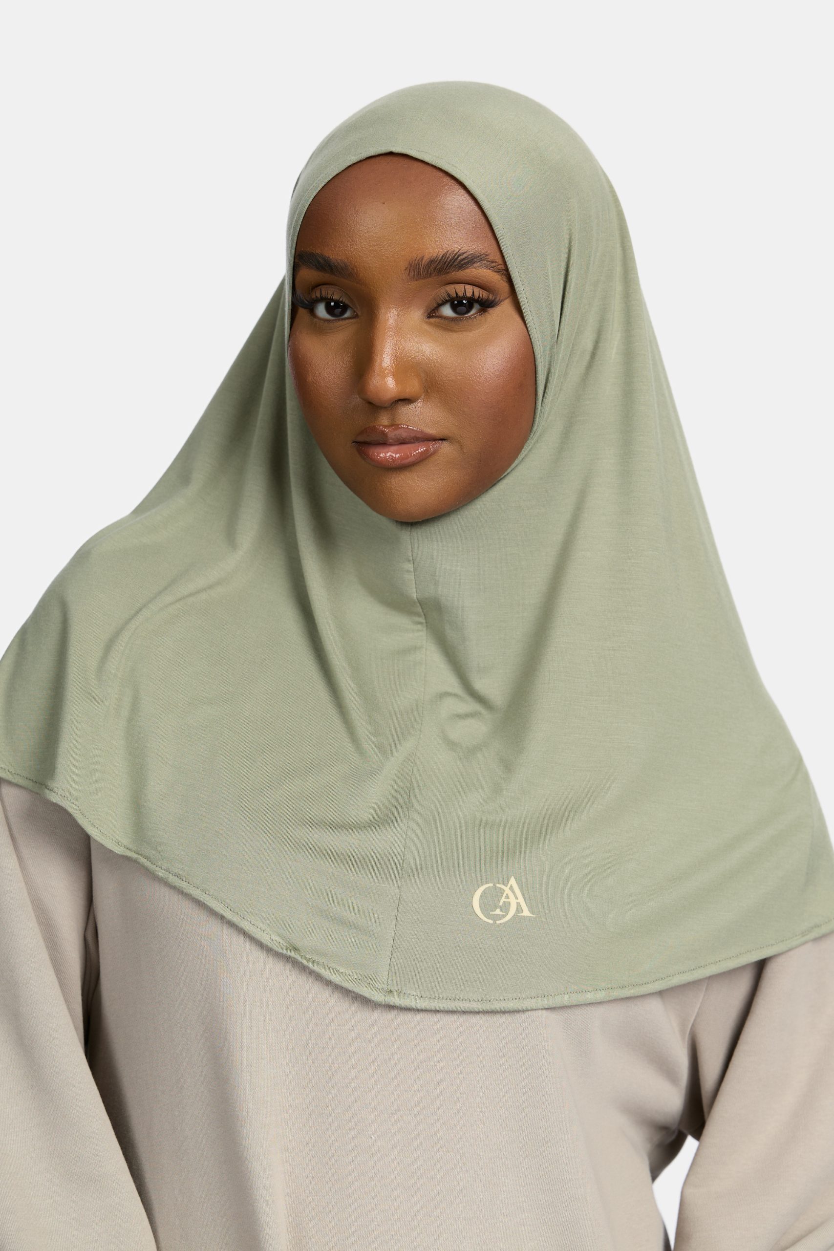 Bamboo jersey hijab Soft Sage