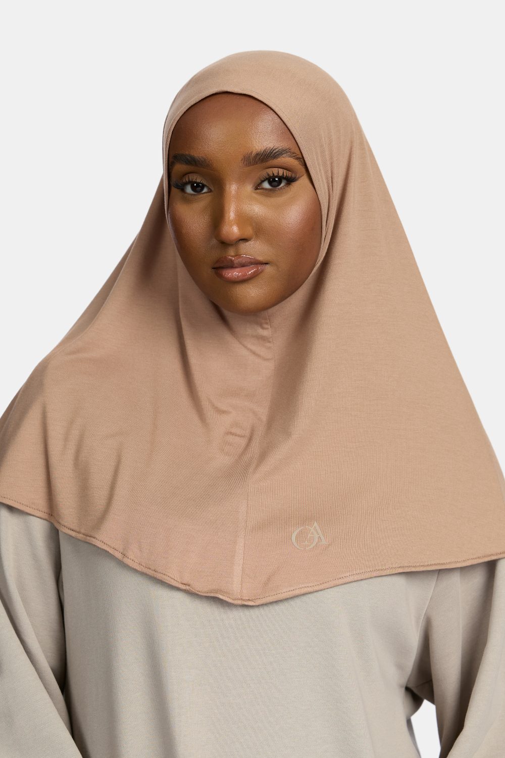 Bamboo jersey hijab Wood