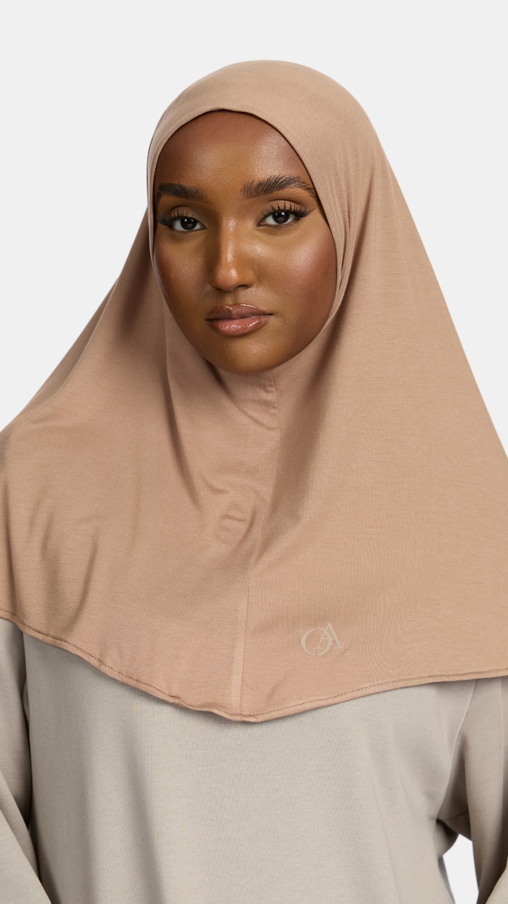 Bamboo jersey hijab Wood