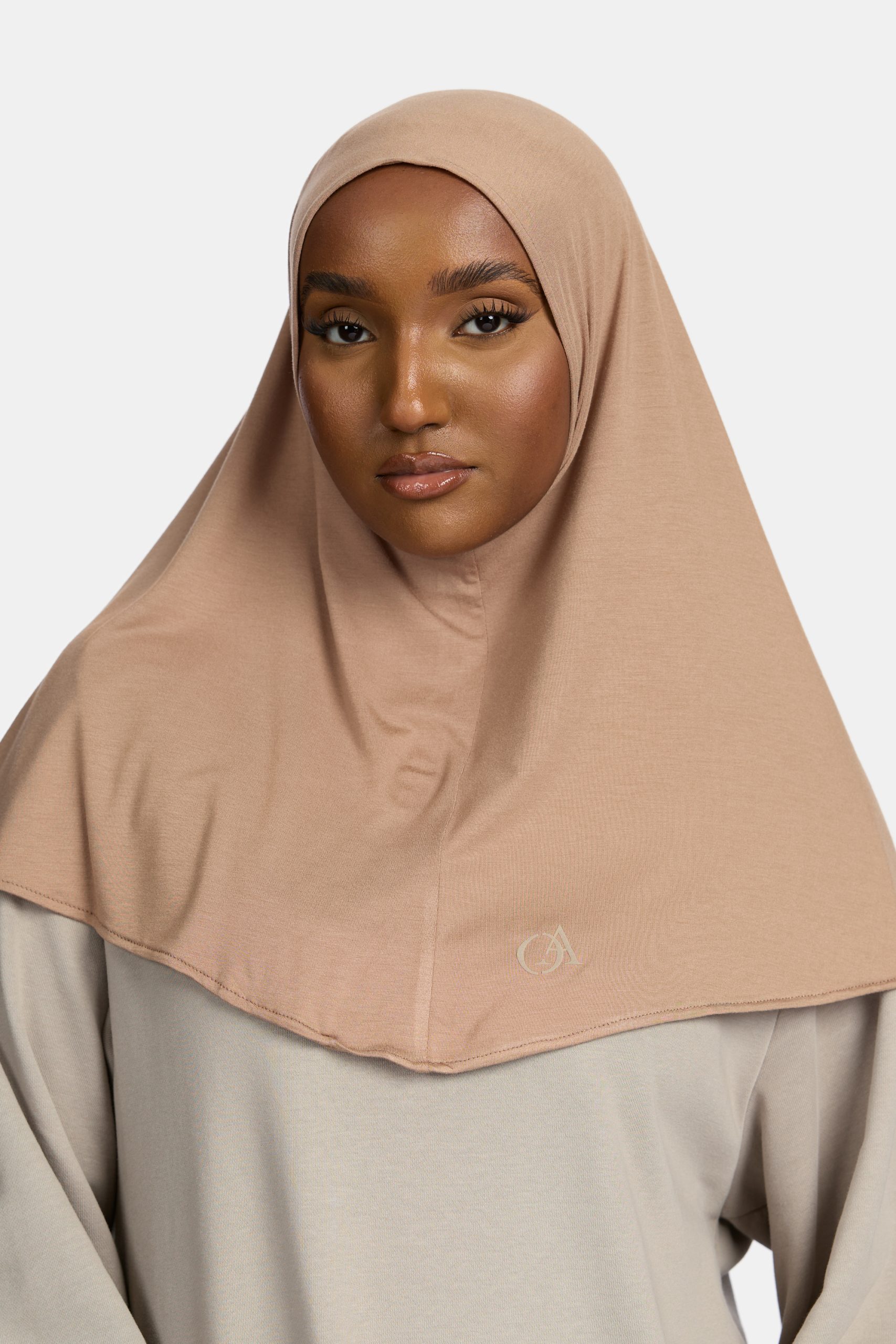 Bamboo jersey hijab Wood