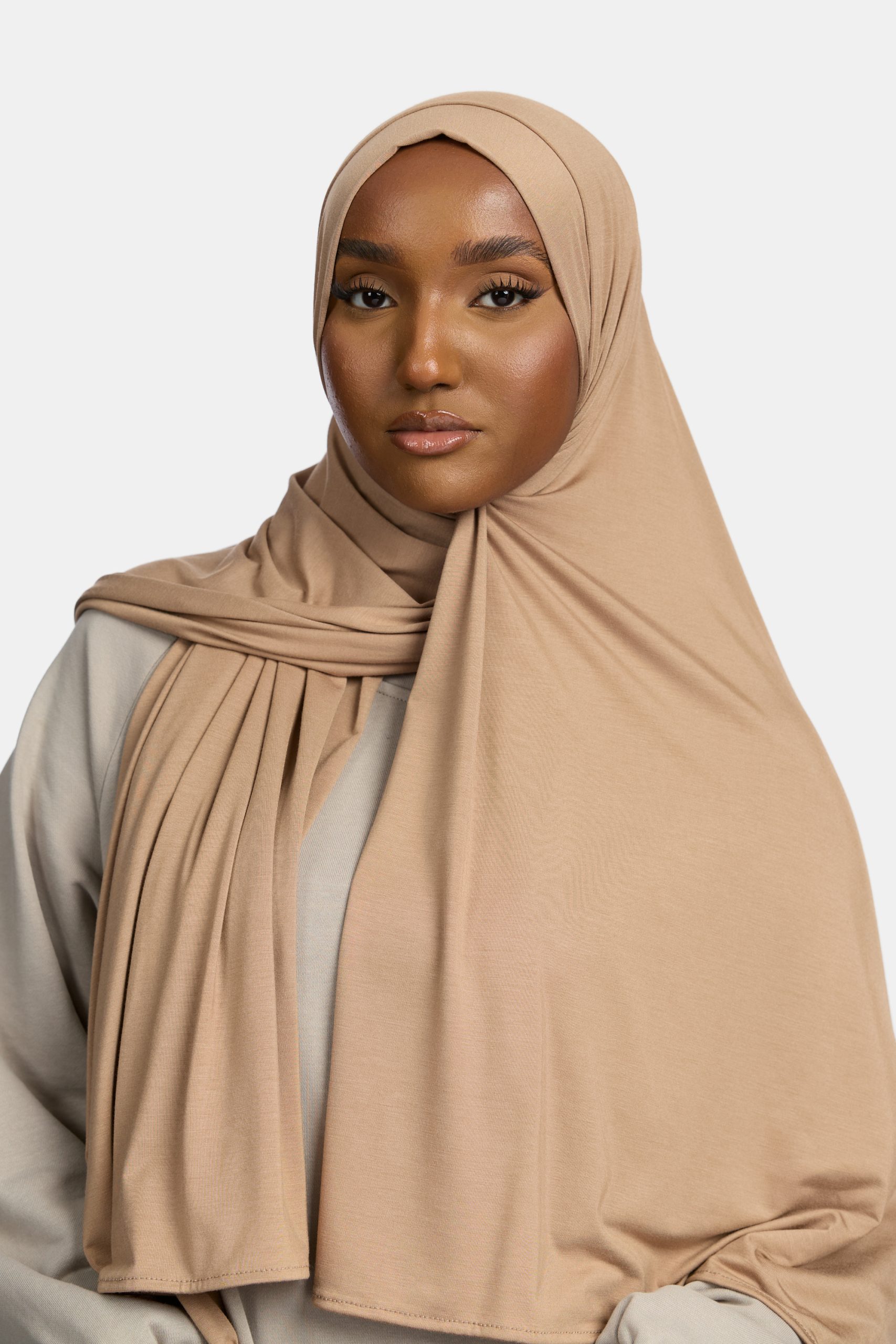 Bamboo jersey scarf Cappuccino