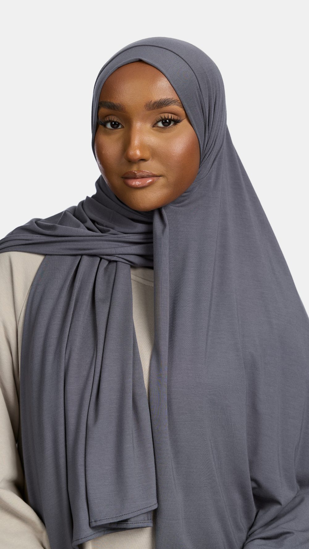 Bamboo jersey scarf Charcoal Blue