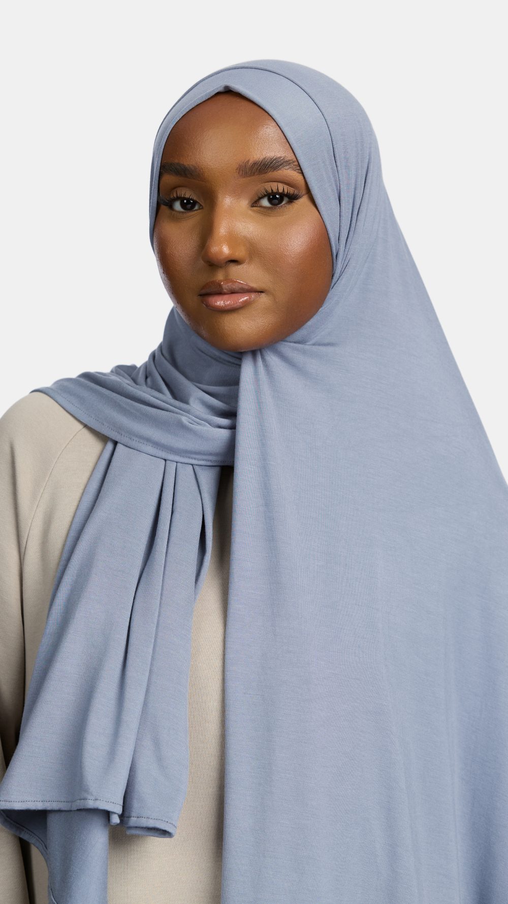 Bamboo jersey scarf Jeans Grey
