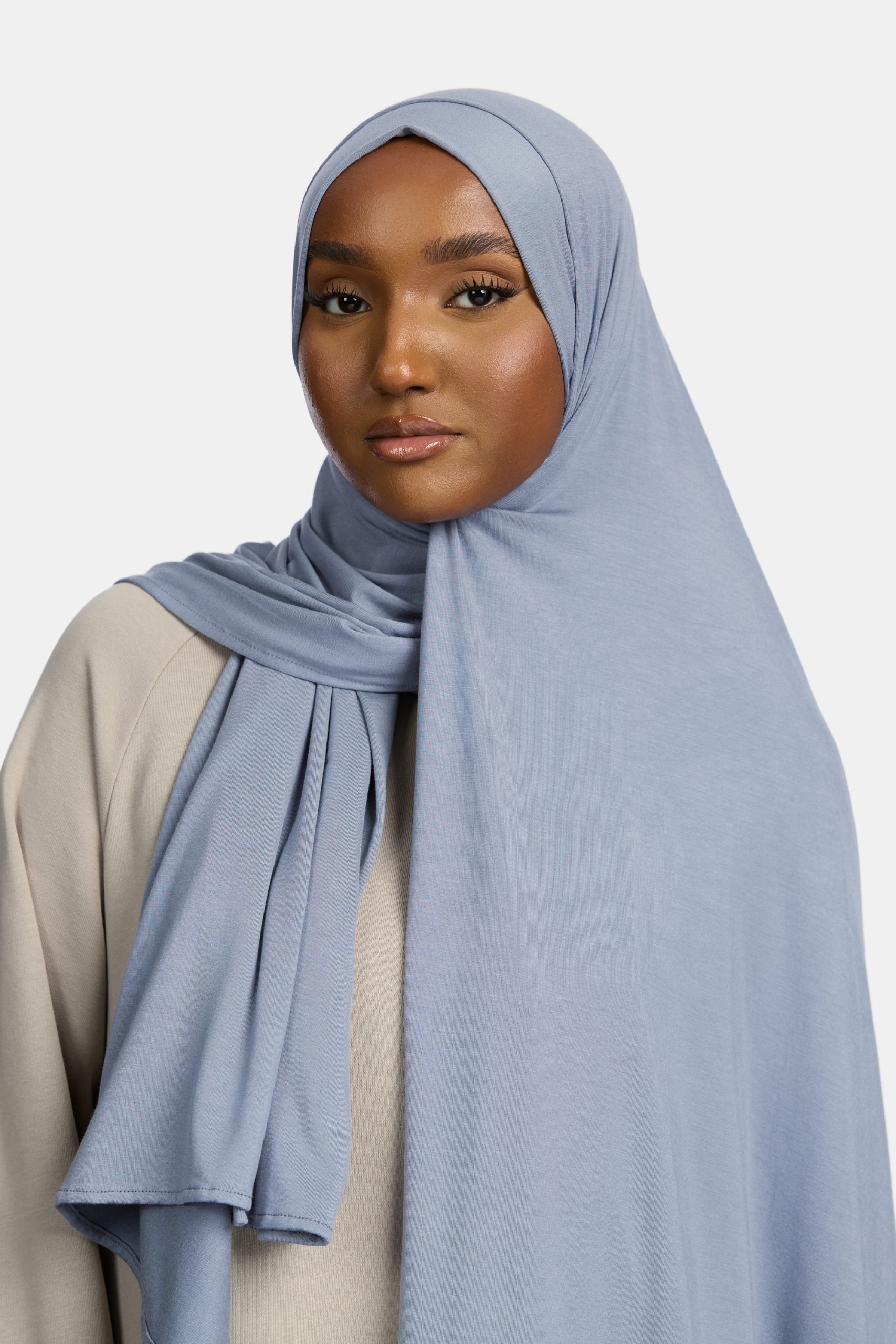 Bamboo jersey scarf Jeans Grey