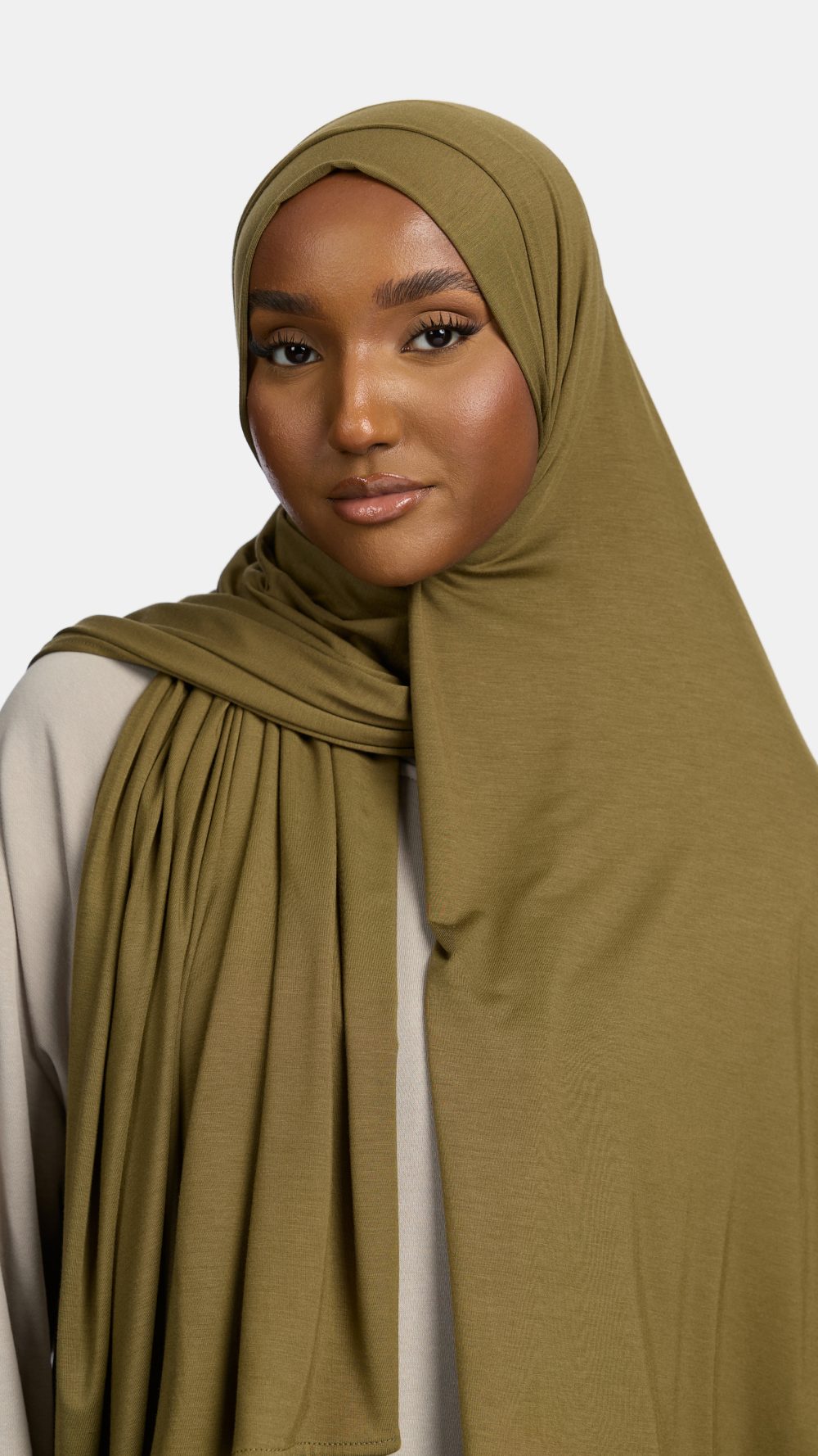 Bamboo jersey scarf Khaki