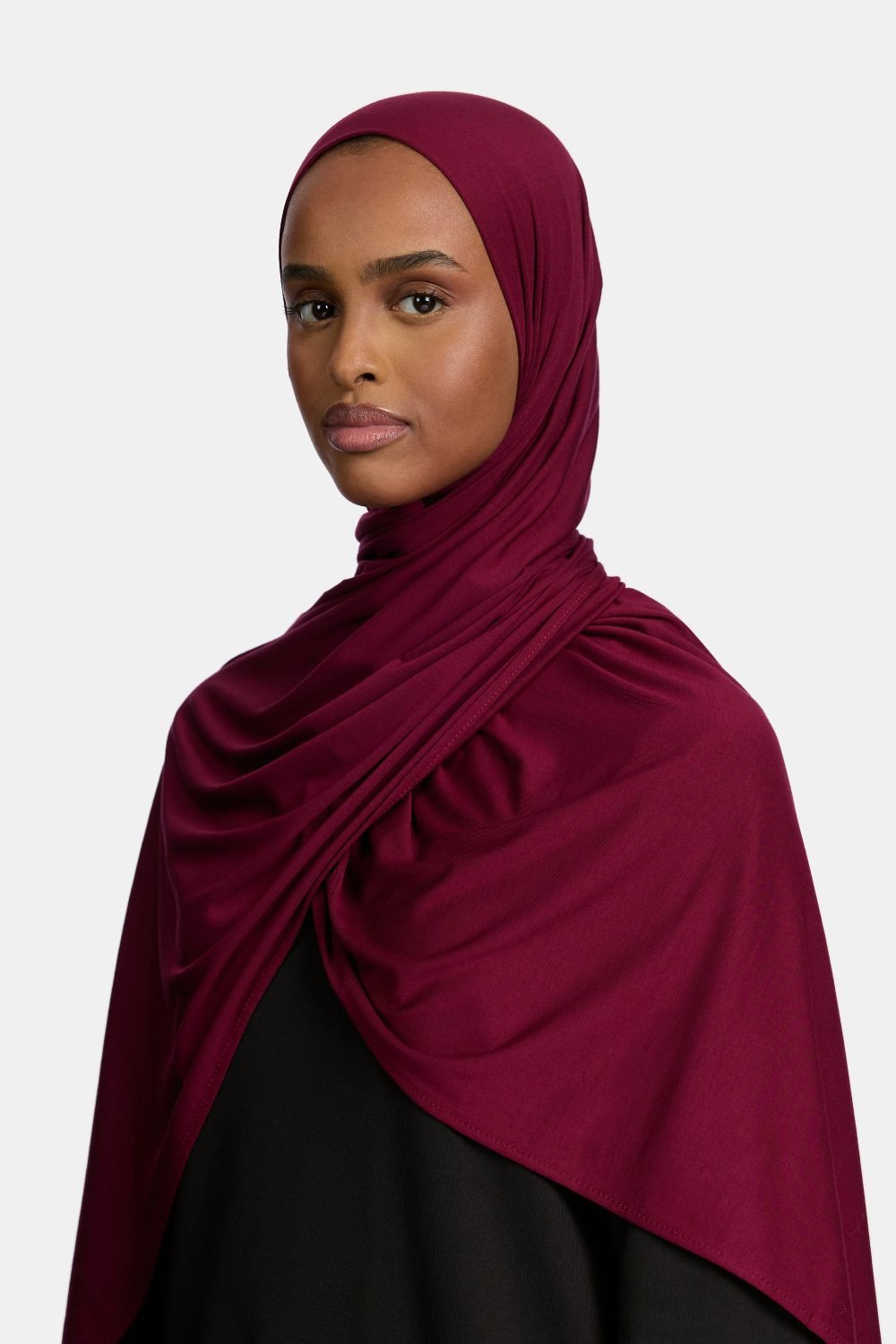 Bamboo jersey scarf Maroon - Afbeelding 2