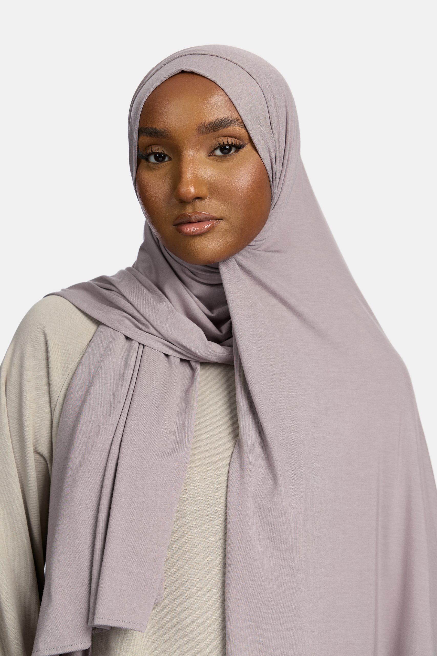 Bamboo jersey scarf Stone