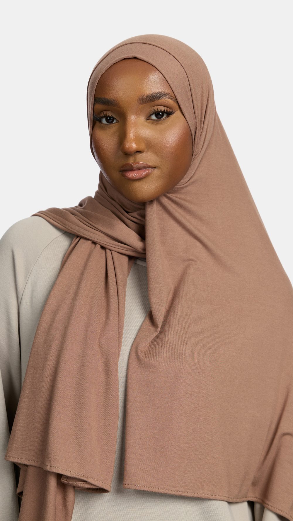 Bamboo jersey scarf Taupe
