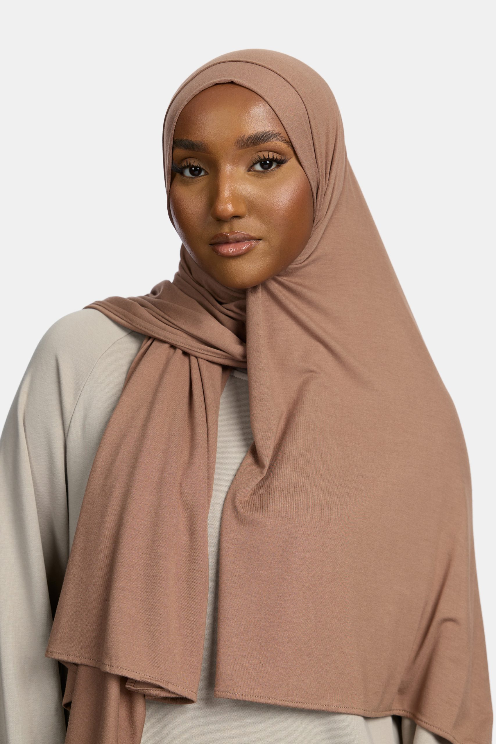 Bamboo jersey scarf Taupe