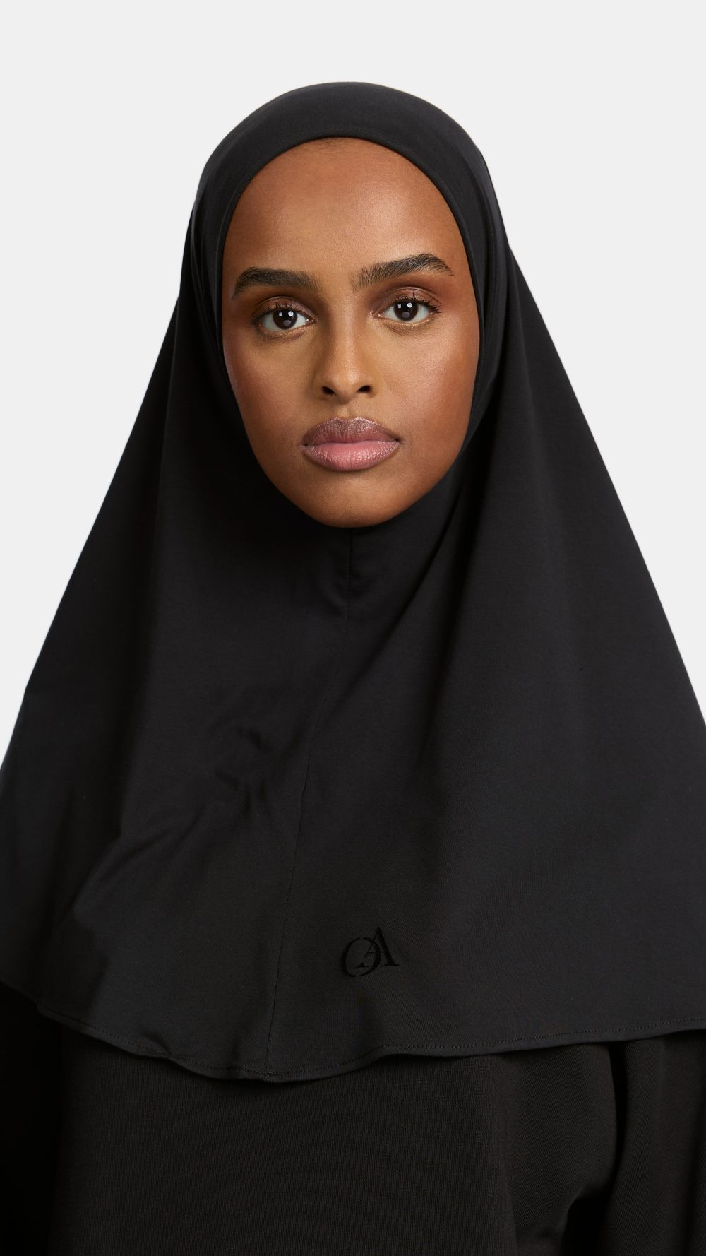 Breathable jersey hijab Black