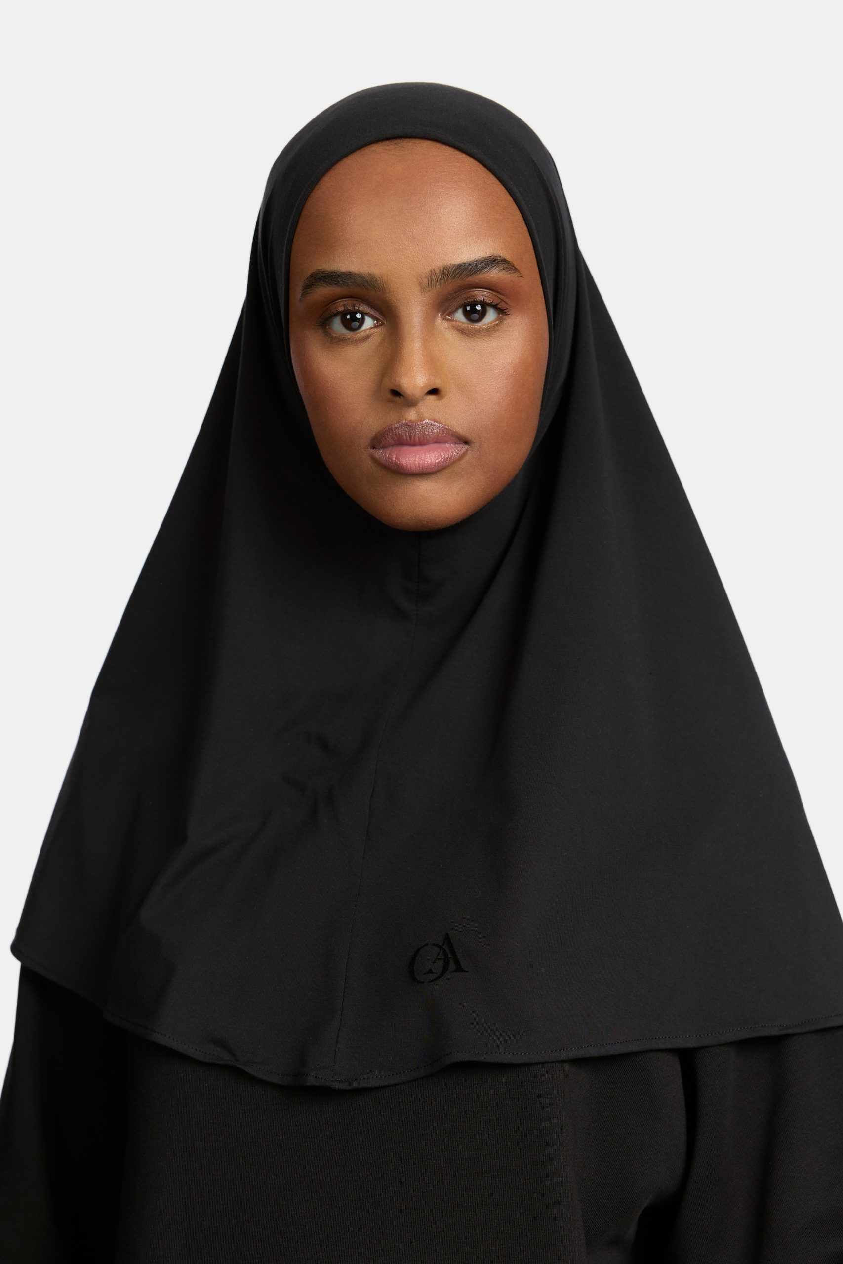 Breathable jersey hijab Black