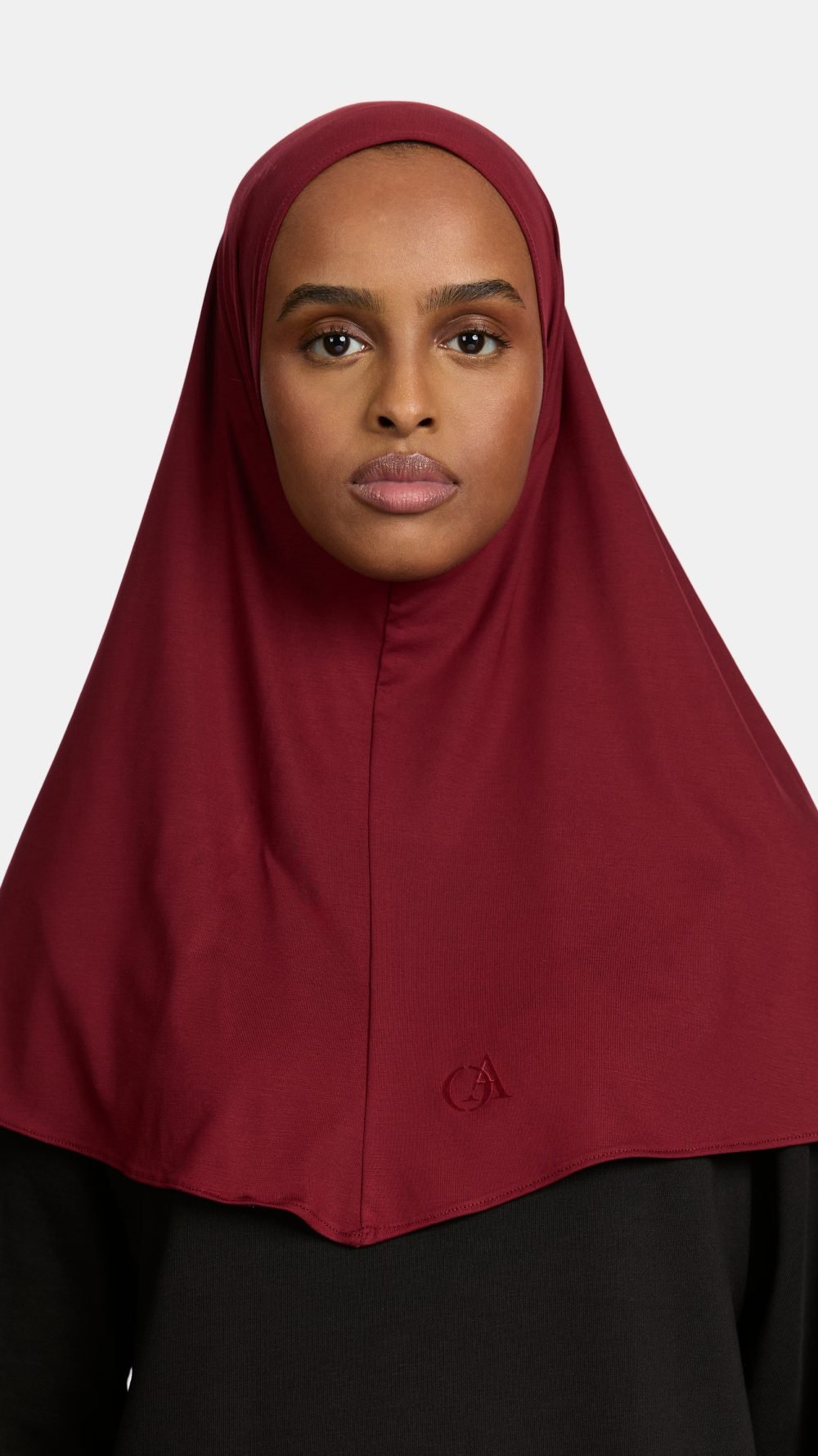 Breathable jersey hijab Bordeaux