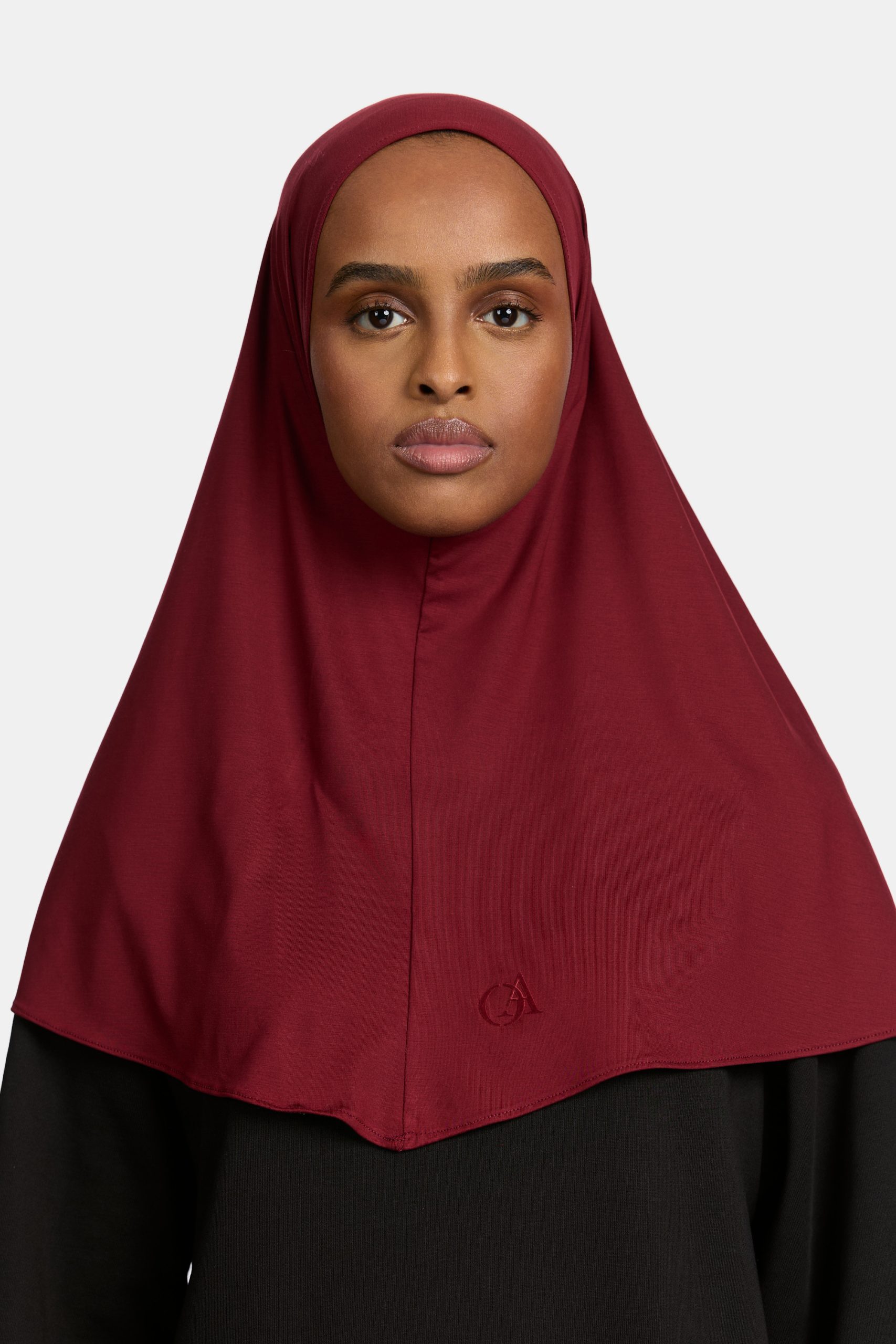 Breathable jersey hijab Bordeaux