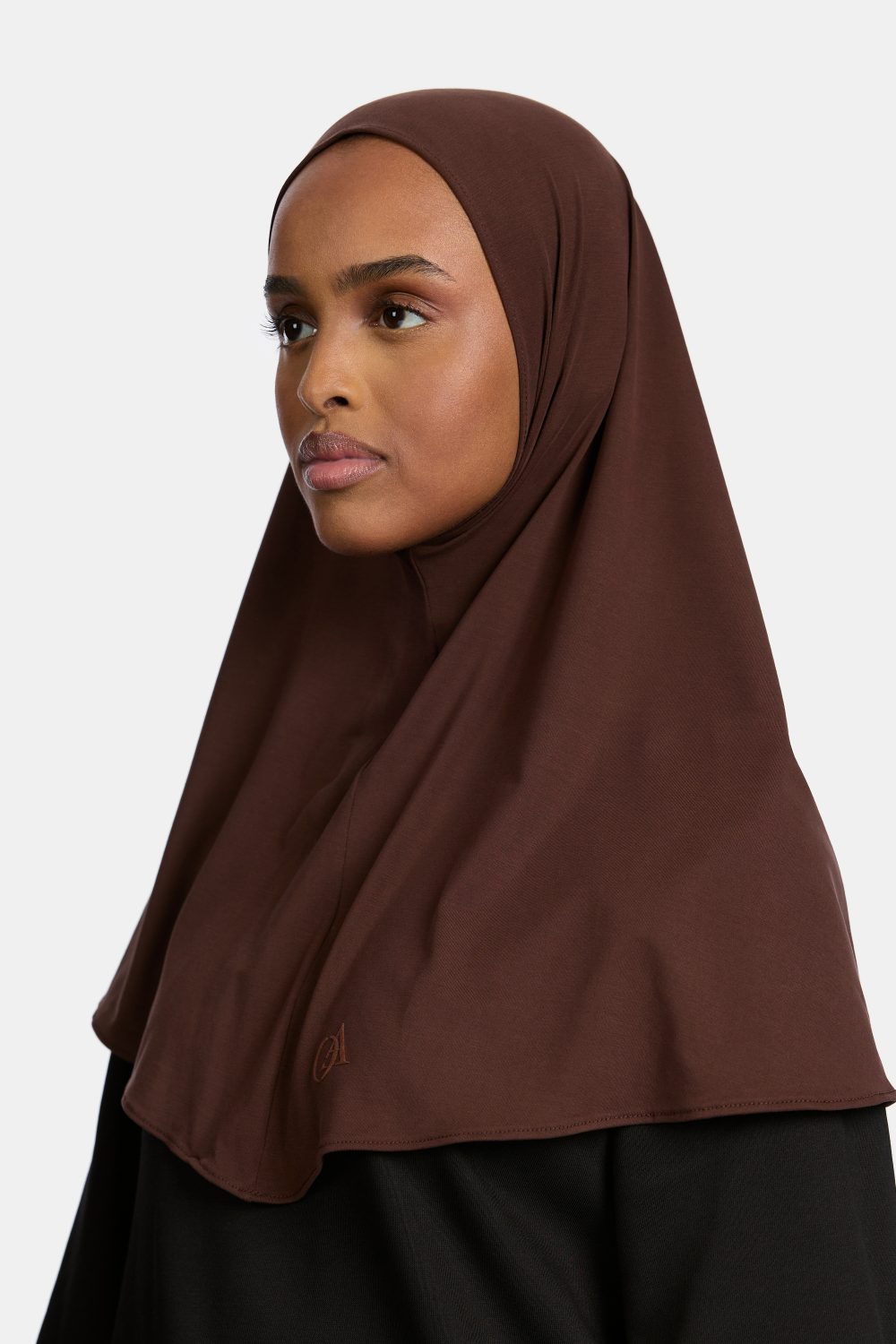 Breathable jersey hijab Chocolate - Afbeelding 2
