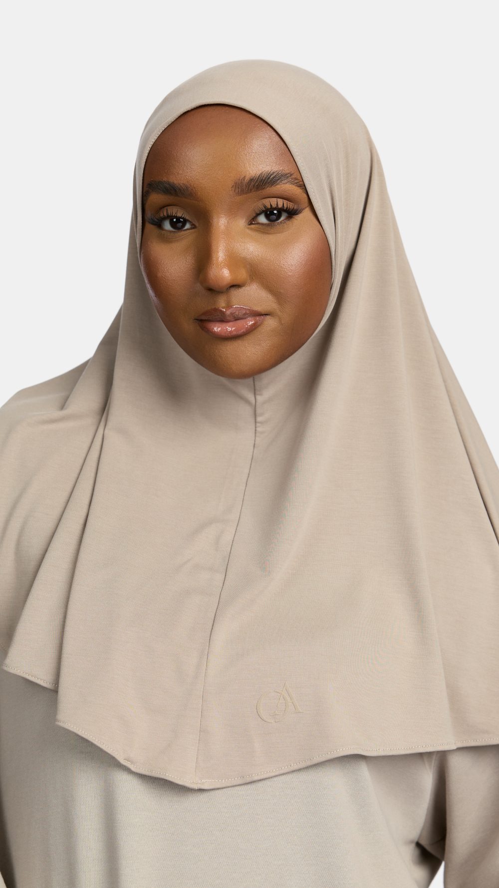 Breathable jersey hijab Foam Taupe
