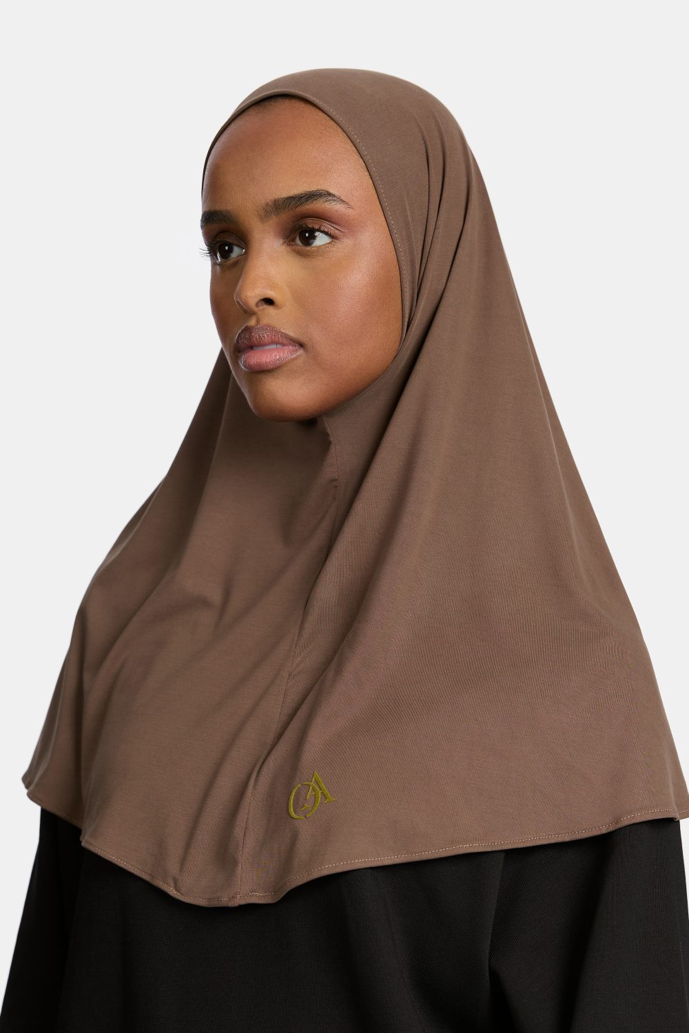 Breathable jersey hijab Hazel Brown - Afbeelding 2