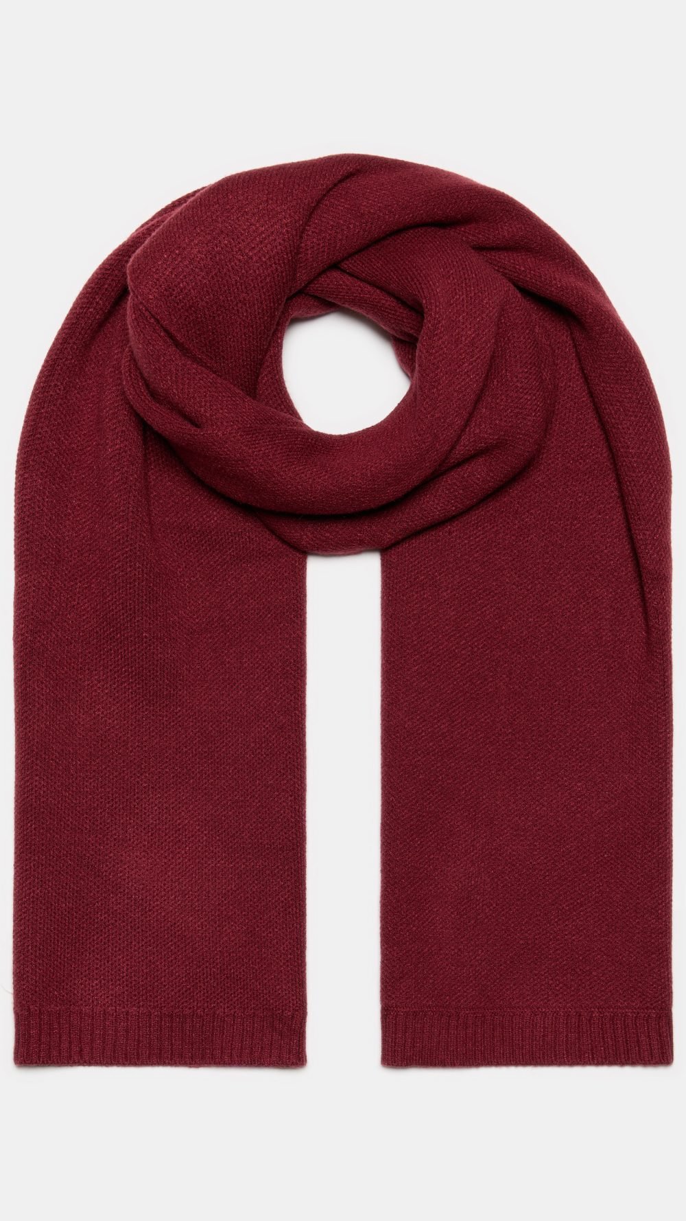 Tricot winter scarf Burgundy