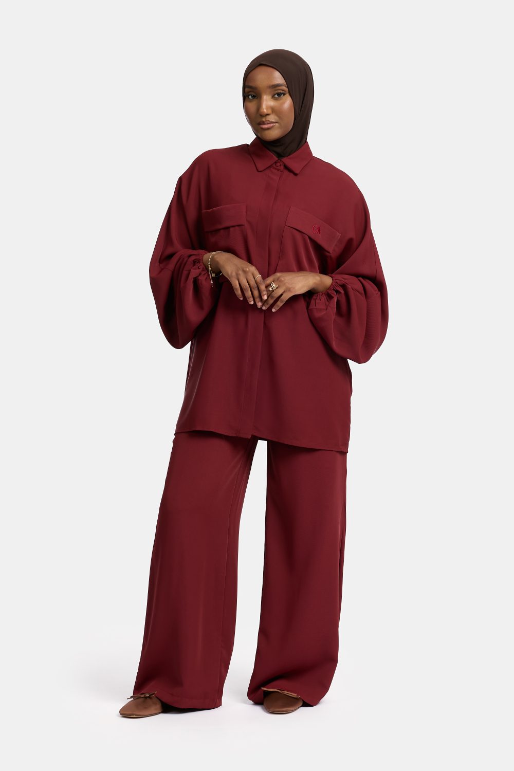 Belle Allure twinset Burgundy - Afbeelding 3