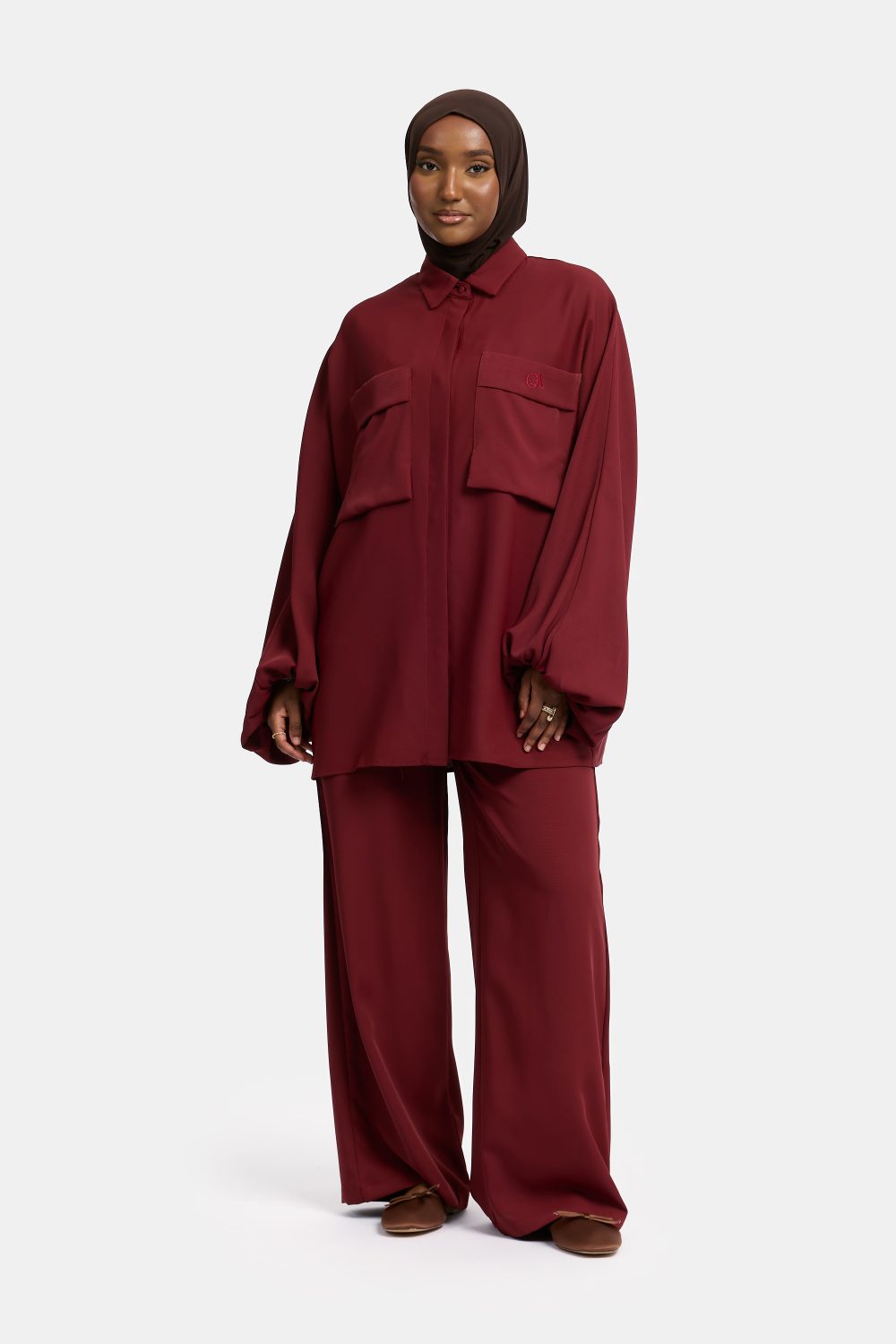 Belle Allure twinset Burgundy - Afbeelding 2