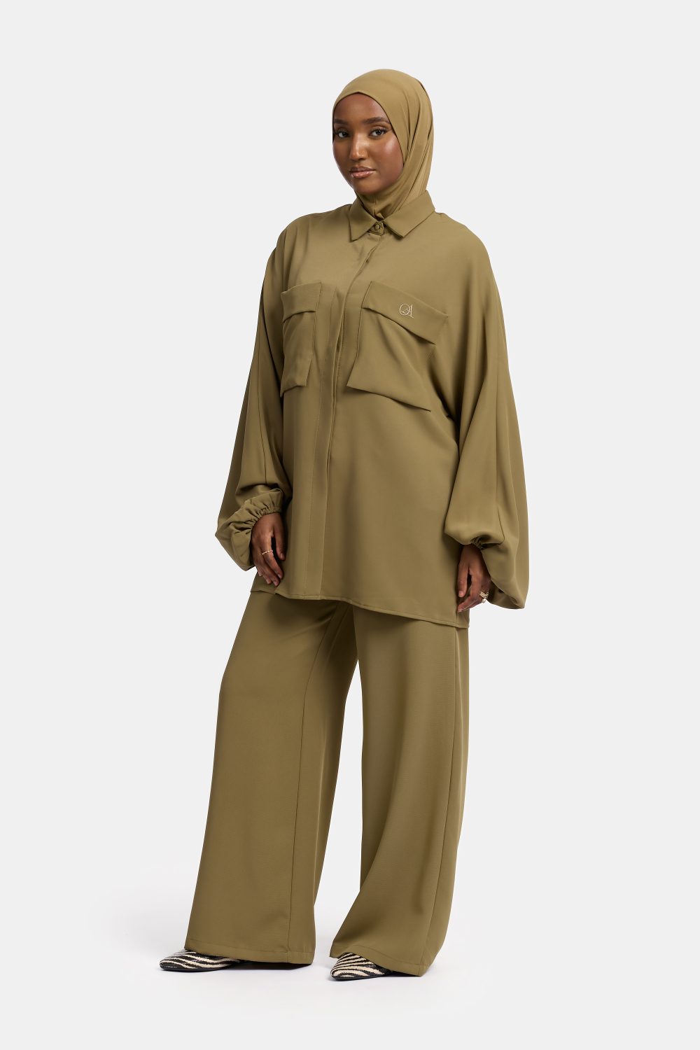 Belle Allure twinset Moss Khaki