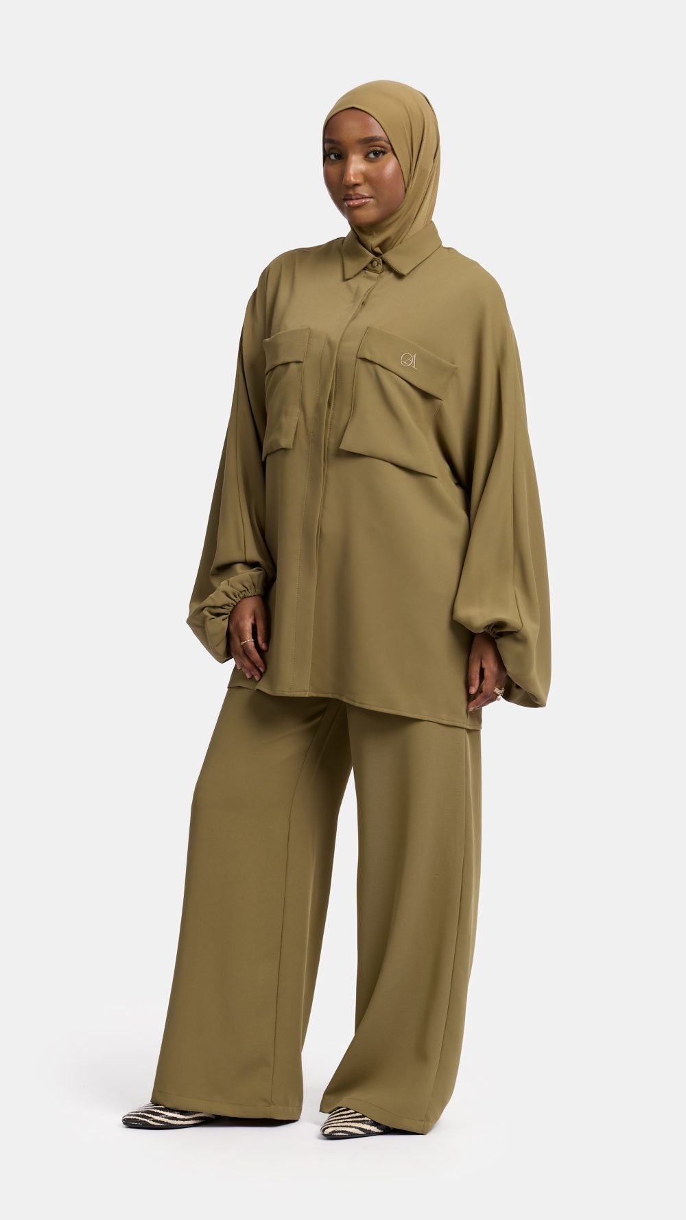 Belle Allure twinset Moss Khaki