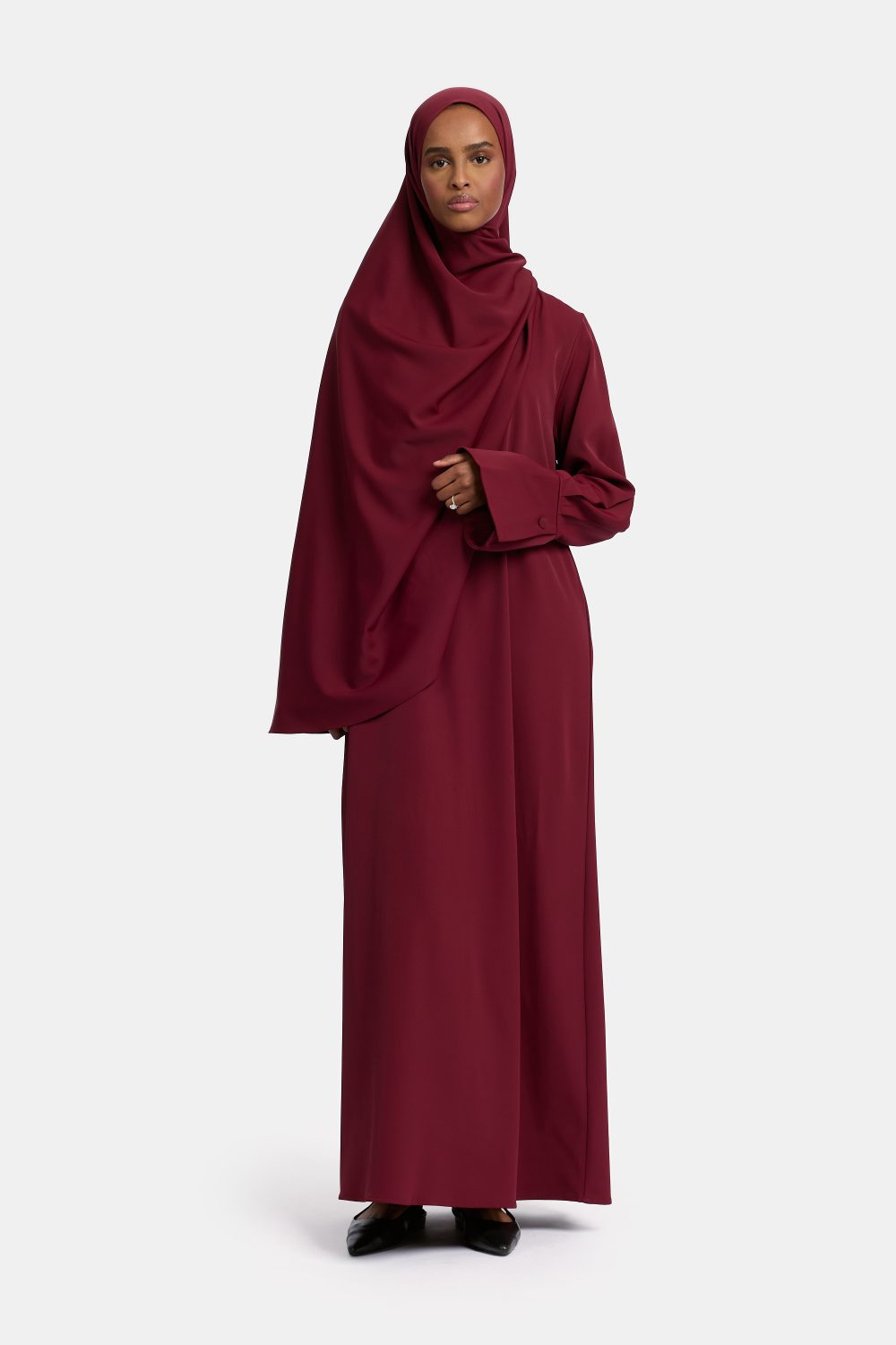 Simplicity abaya Burgundy - Afbeelding 2