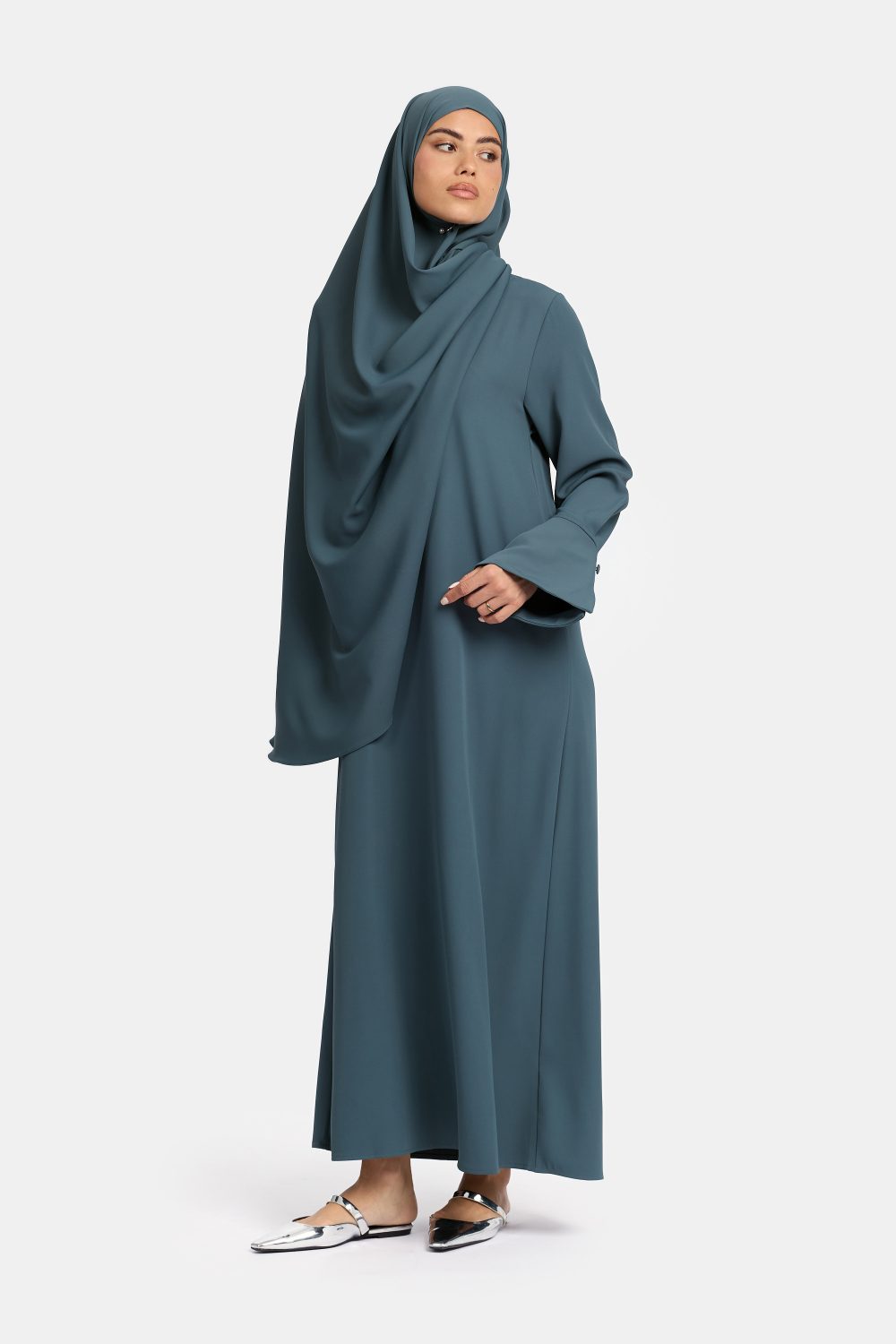 Simplicity abaya Vintage Blue - Afbeelding 2