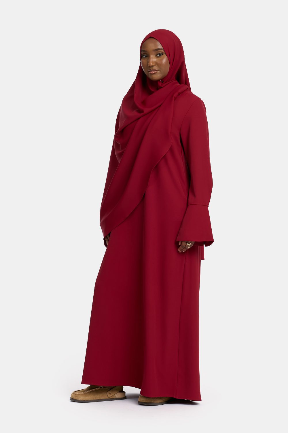 Simplicity abaya Bordeaux - Afbeelding 2