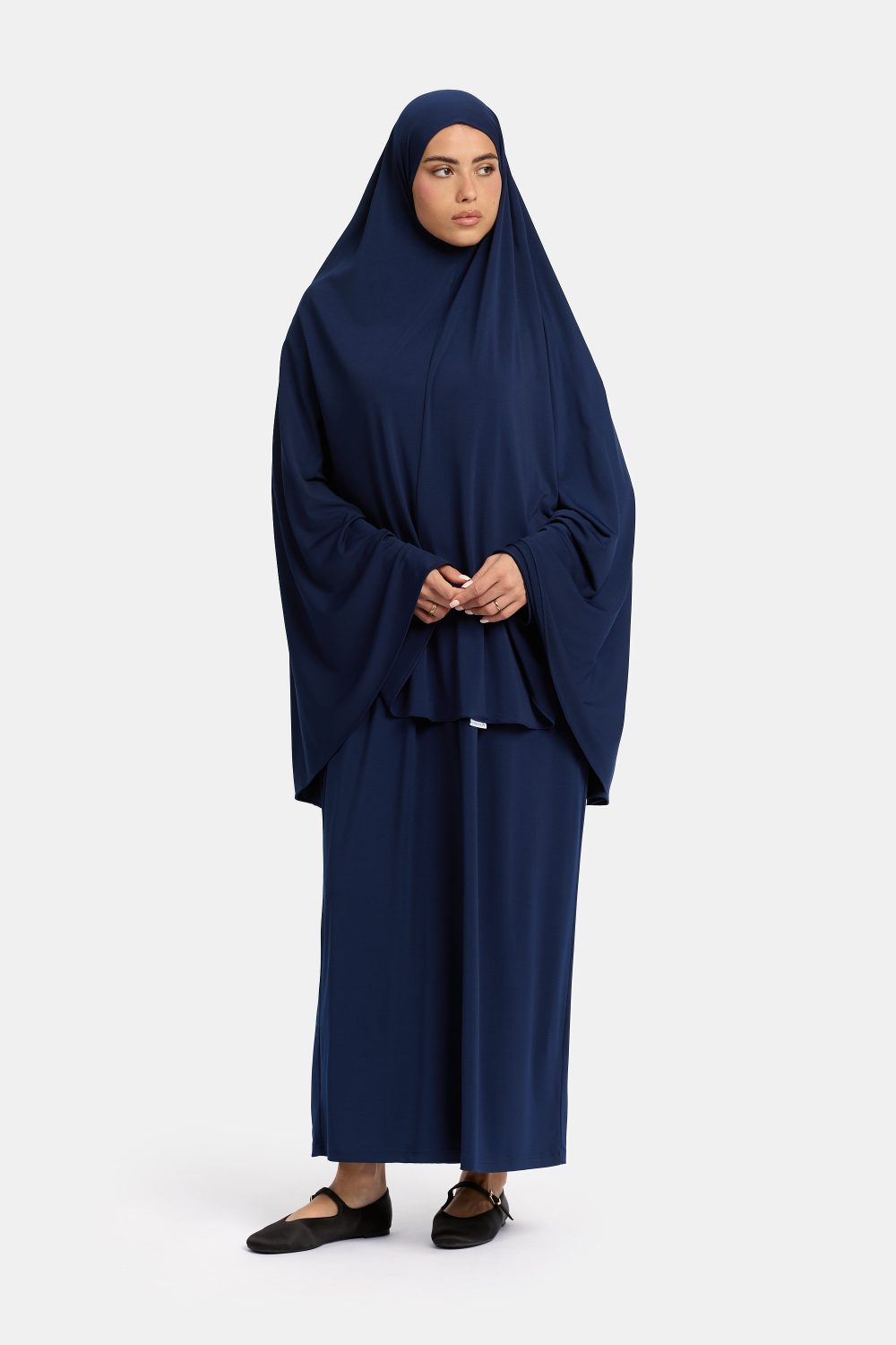 Jersey abaya set Dark Navy - Afbeelding 2