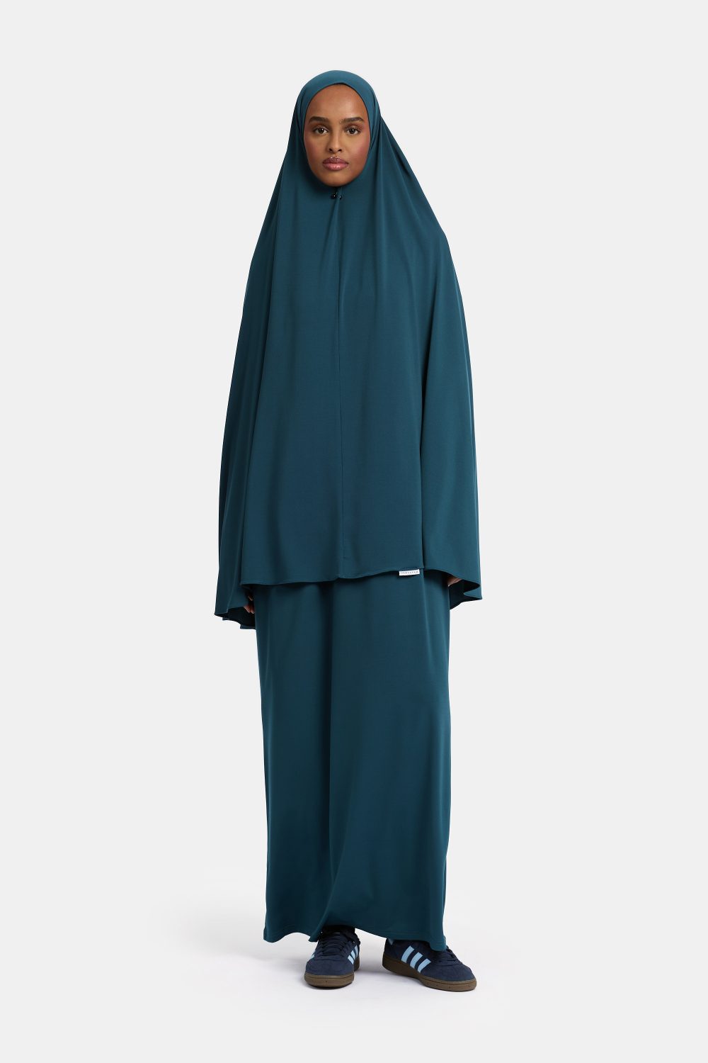 Jersey abaya set Petrol Green - Afbeelding 2