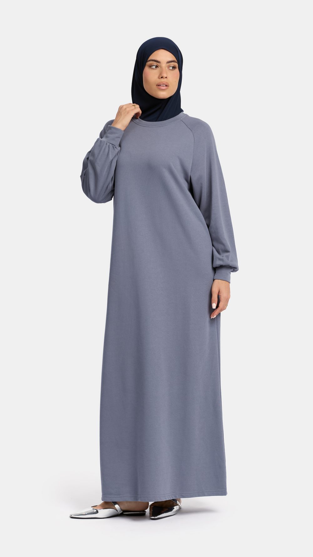 Sweater abaya Steel Blue