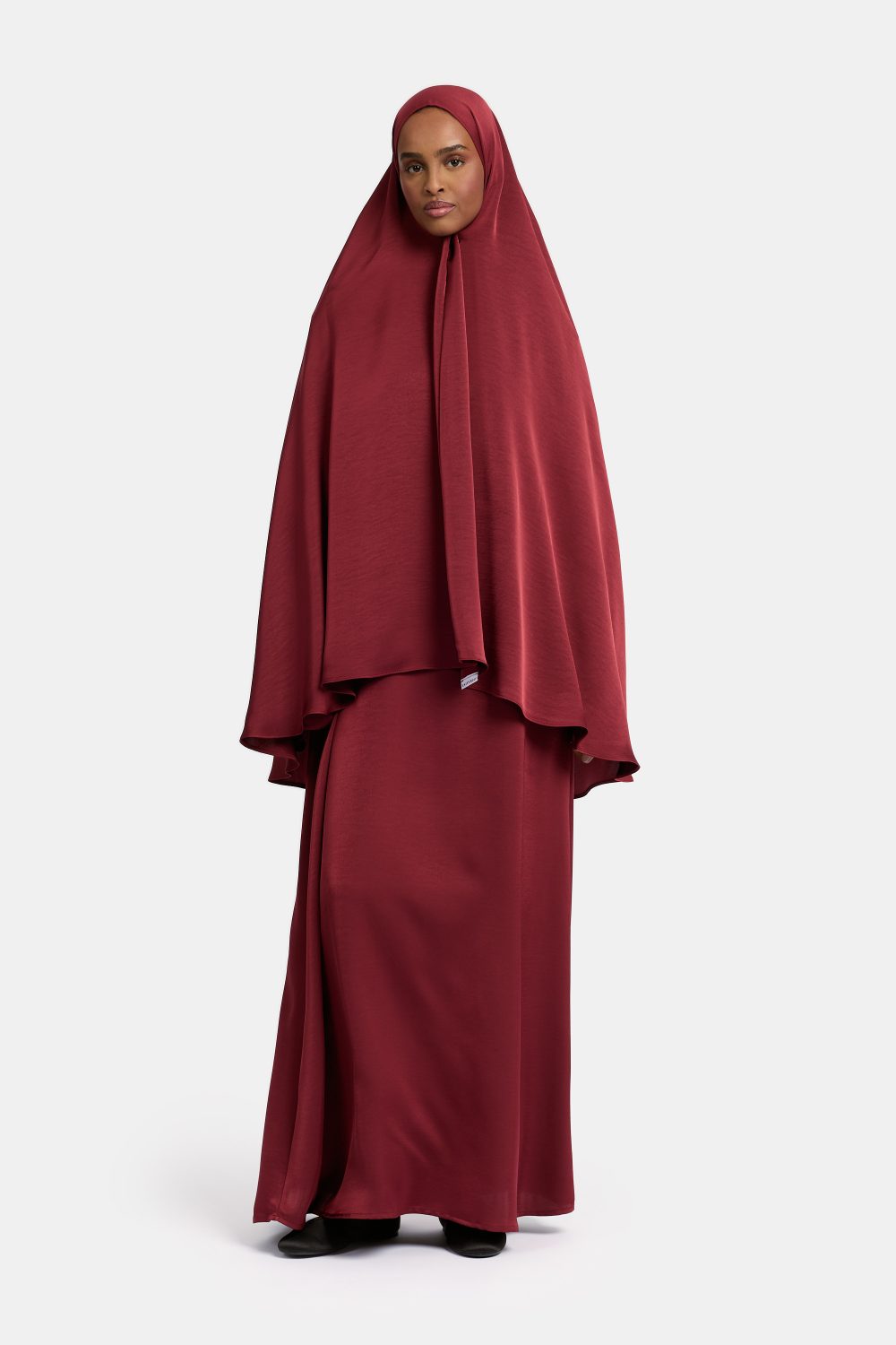 Heup khimar Brown Red (Finesse Satin) - Afbeelding 2