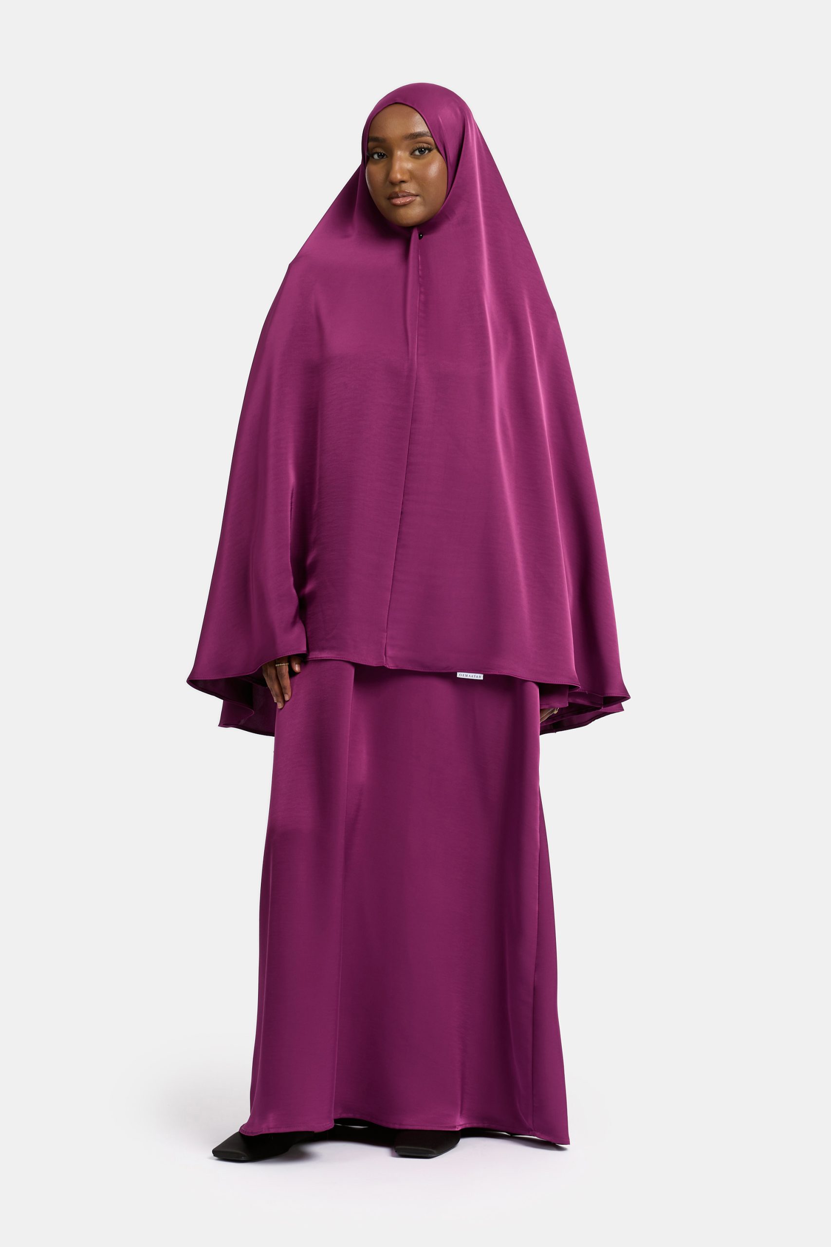Heup khimar Burgundy Purple (Finesse Satin)