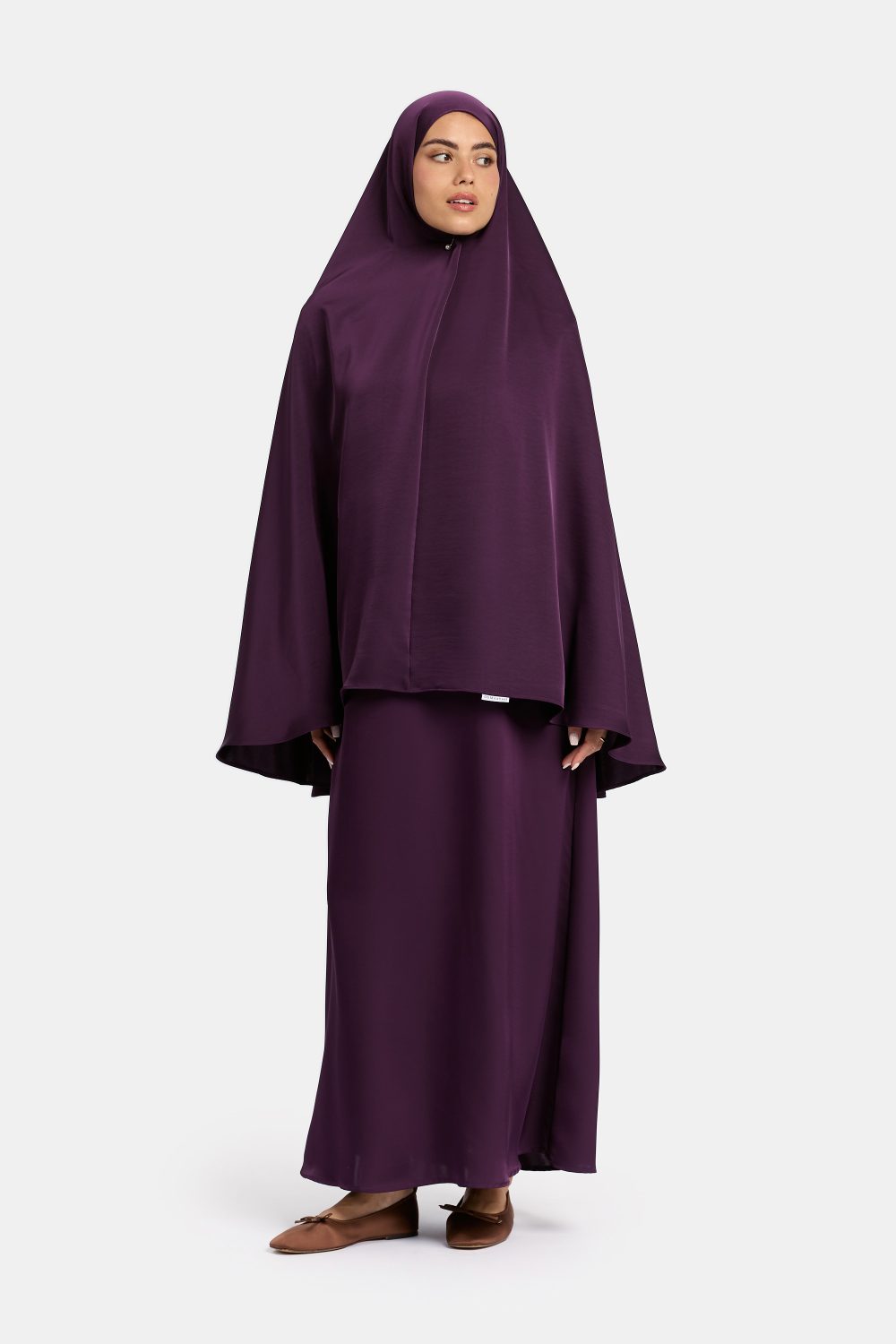 Heup khimar Burnt Maroon (Finesse Satin)