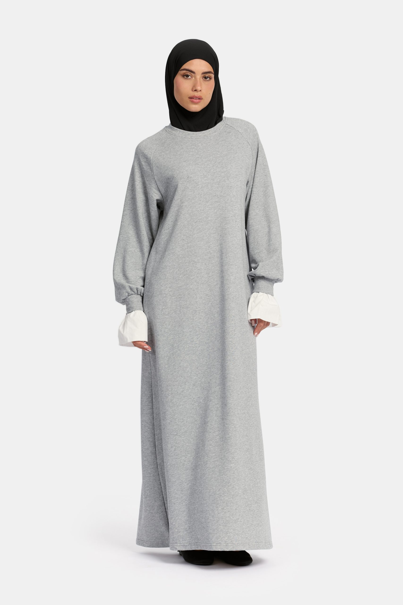 Sweater blouse abaya Jogging Grey