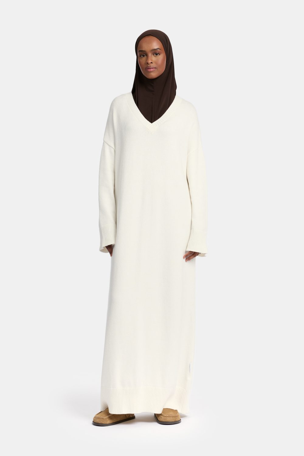Tricot abaya Off White - Afbeelding 2