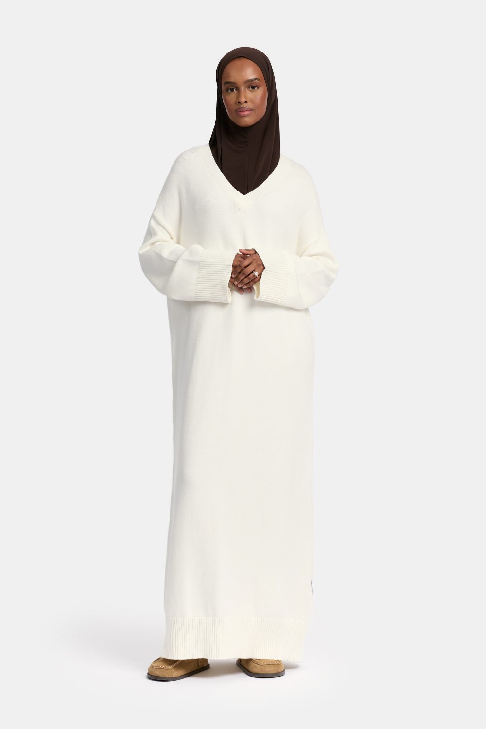 Tricot abaya Off White - Afbeelding 3