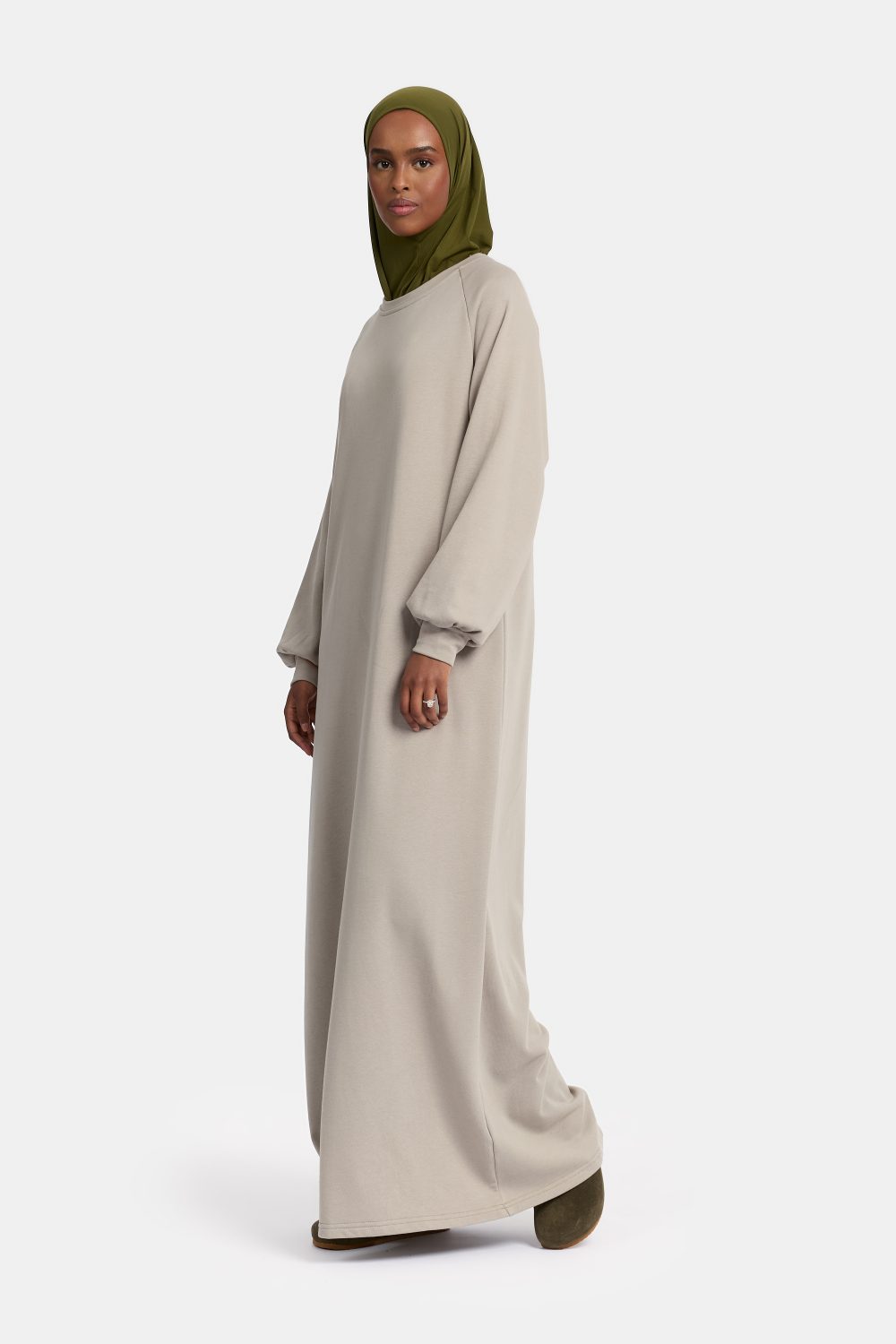Sweater abaya Mushroom Grey - Afbeelding 2